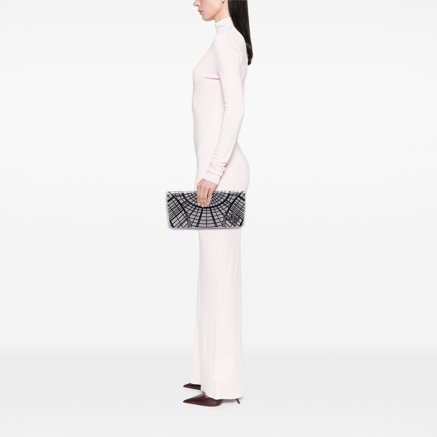 Chanel Sequin Embellished Lambskin Grand Palais Clutch