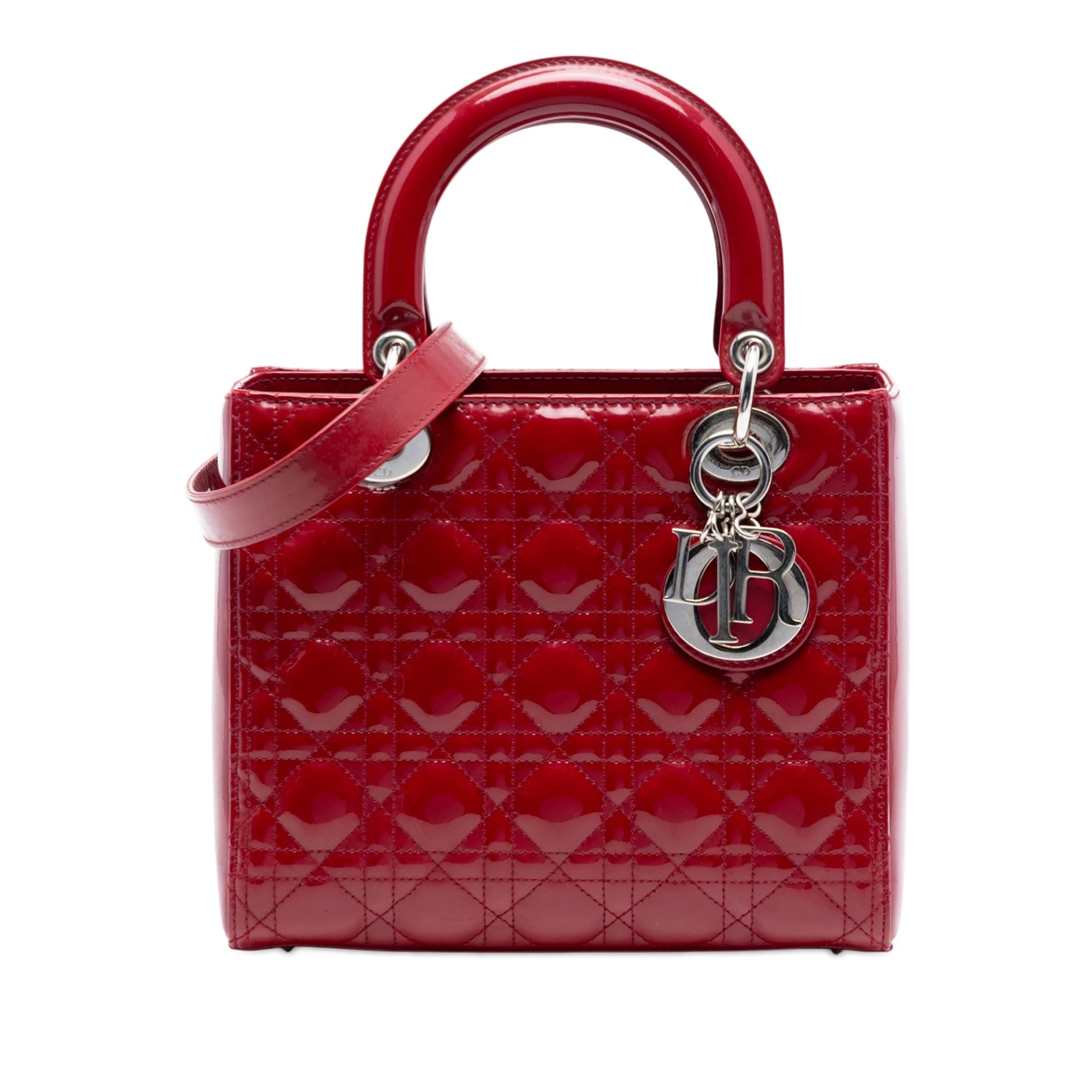 Dior Medium Patent Cannage Lady Dior