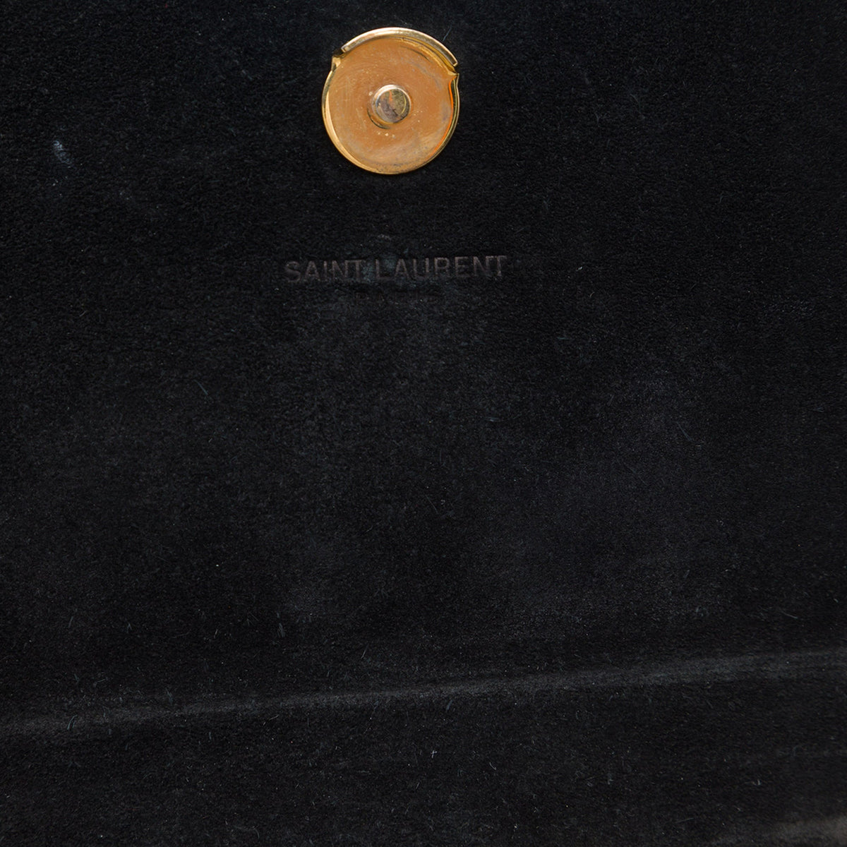 Saint Laurent Small Patent Monogram Kate Tassel Crossbody — Black