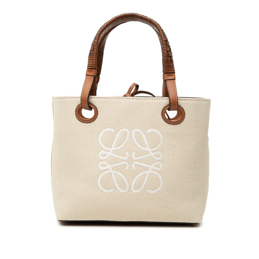 LOEWE Mini Canvas Anagram Tote