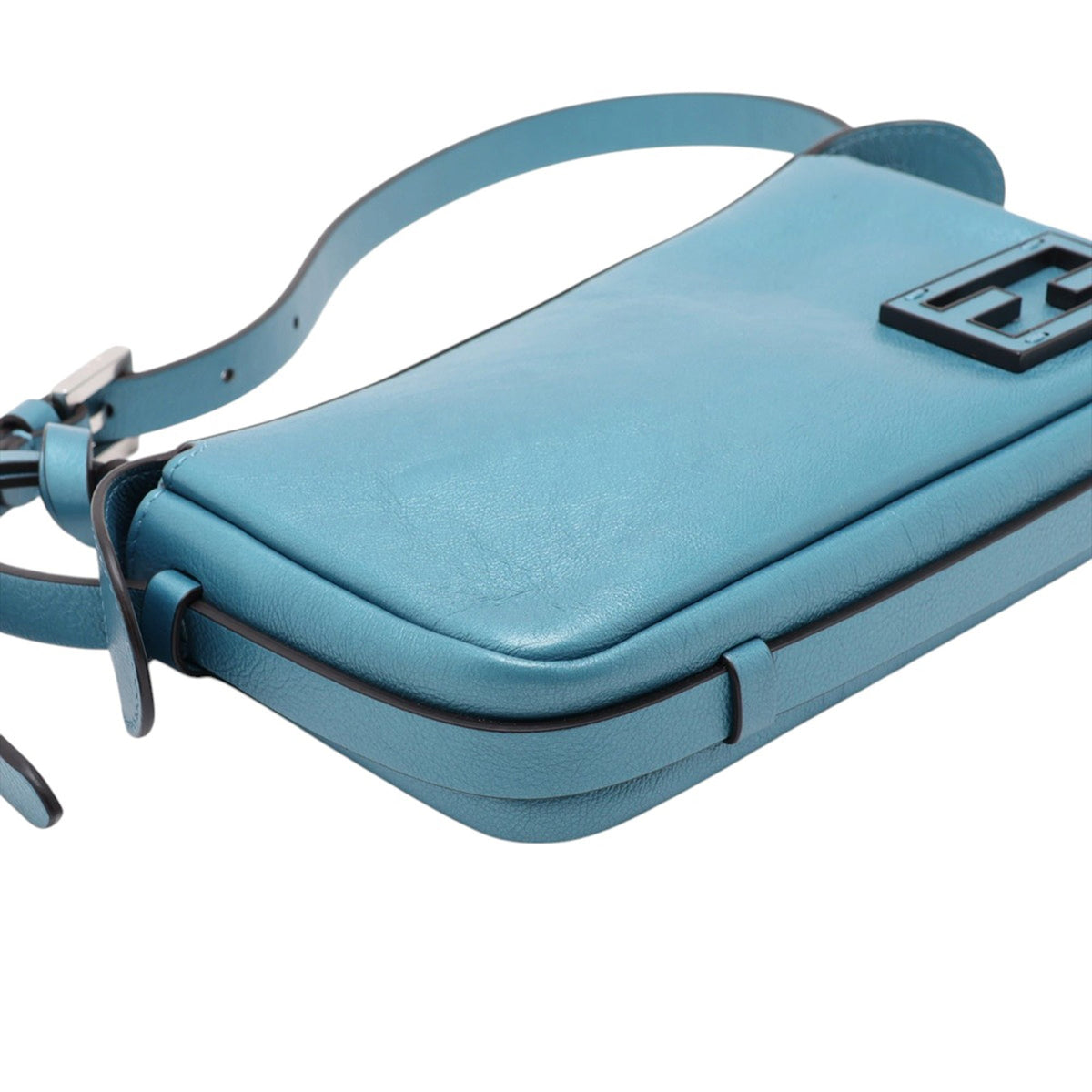 Fendi Mini Leather Simply Handbag — Blue