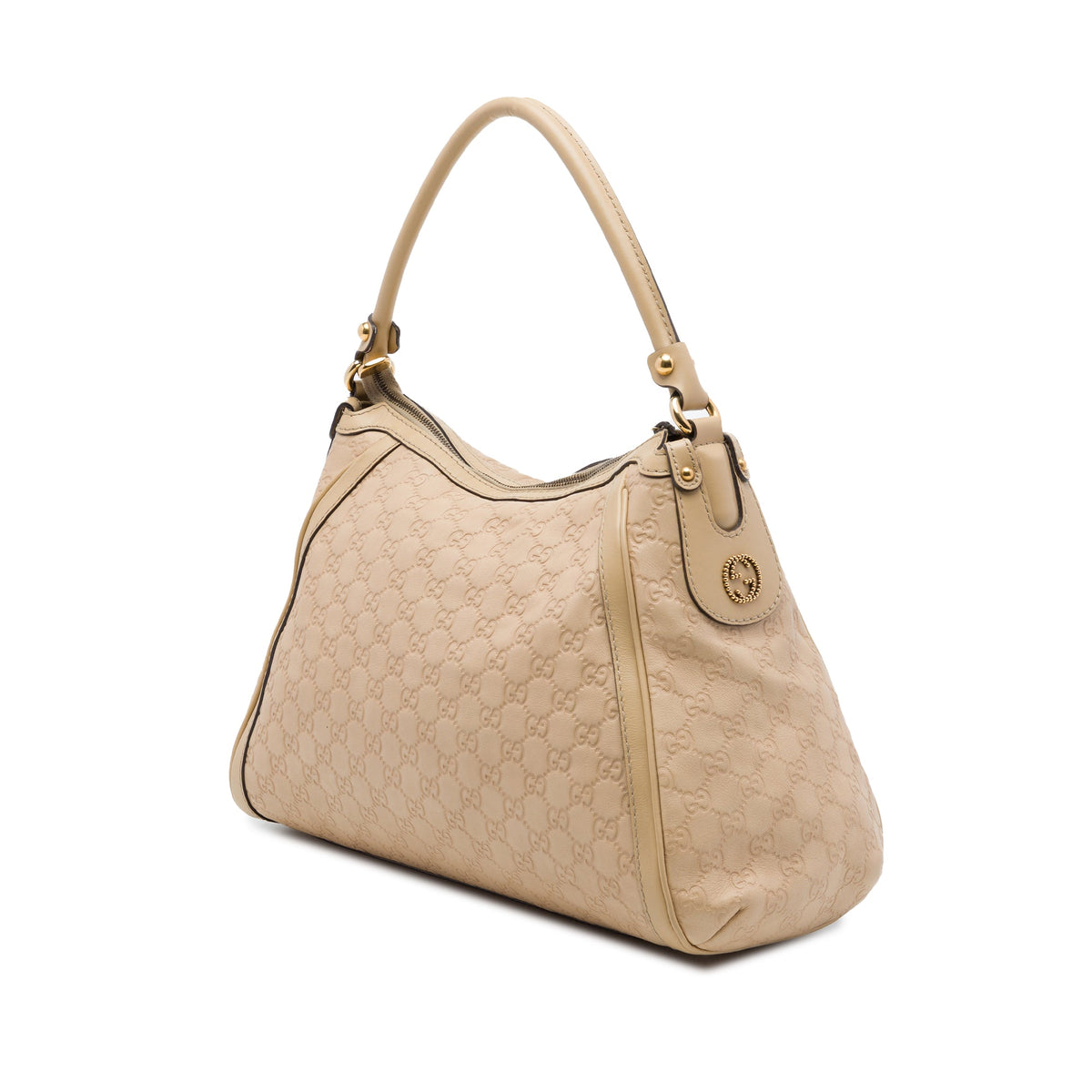 Gucci Guccissima Scarlett Shoulder Bag — Beige