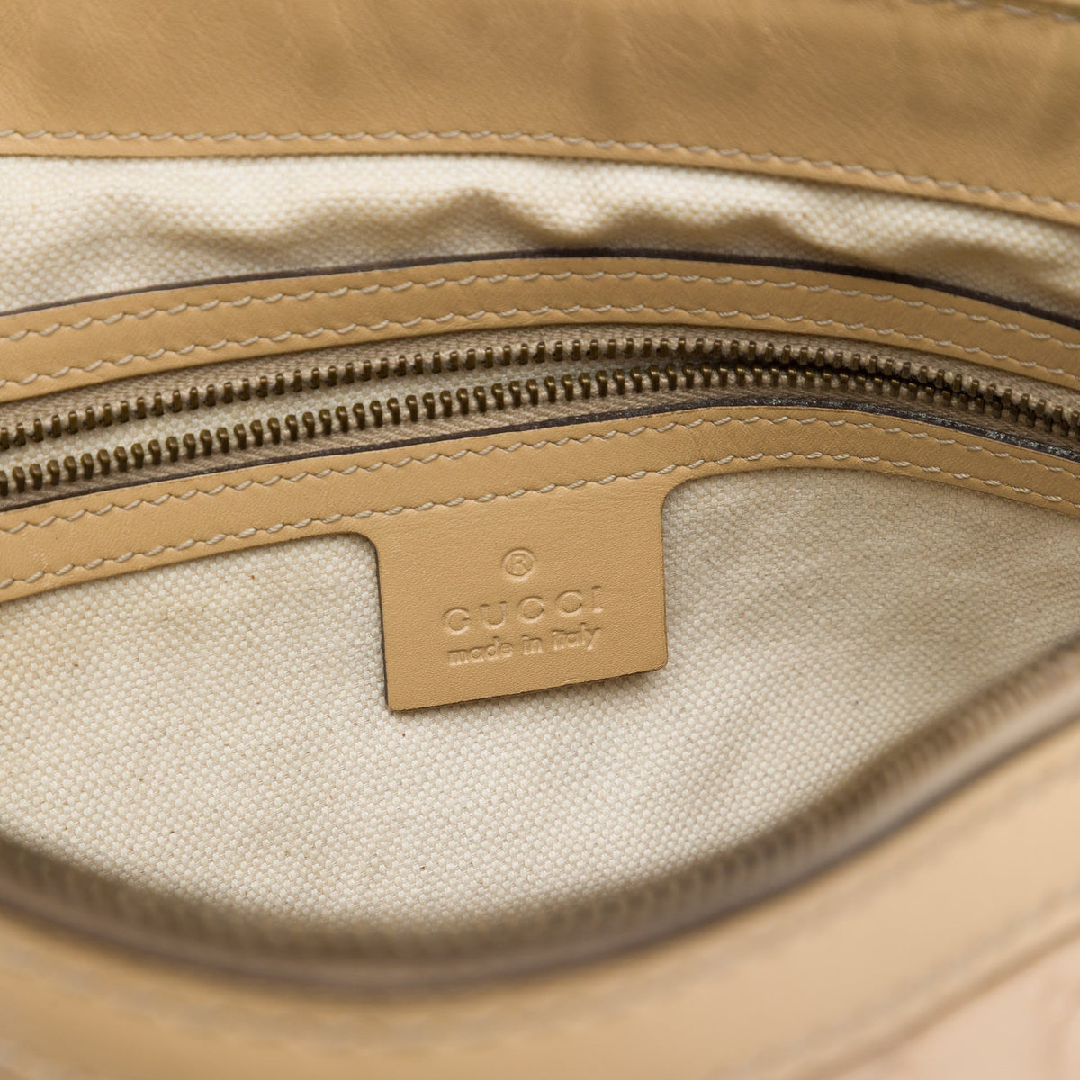 Gucci Guccissima Scarlett Shoulder Bag — Beige