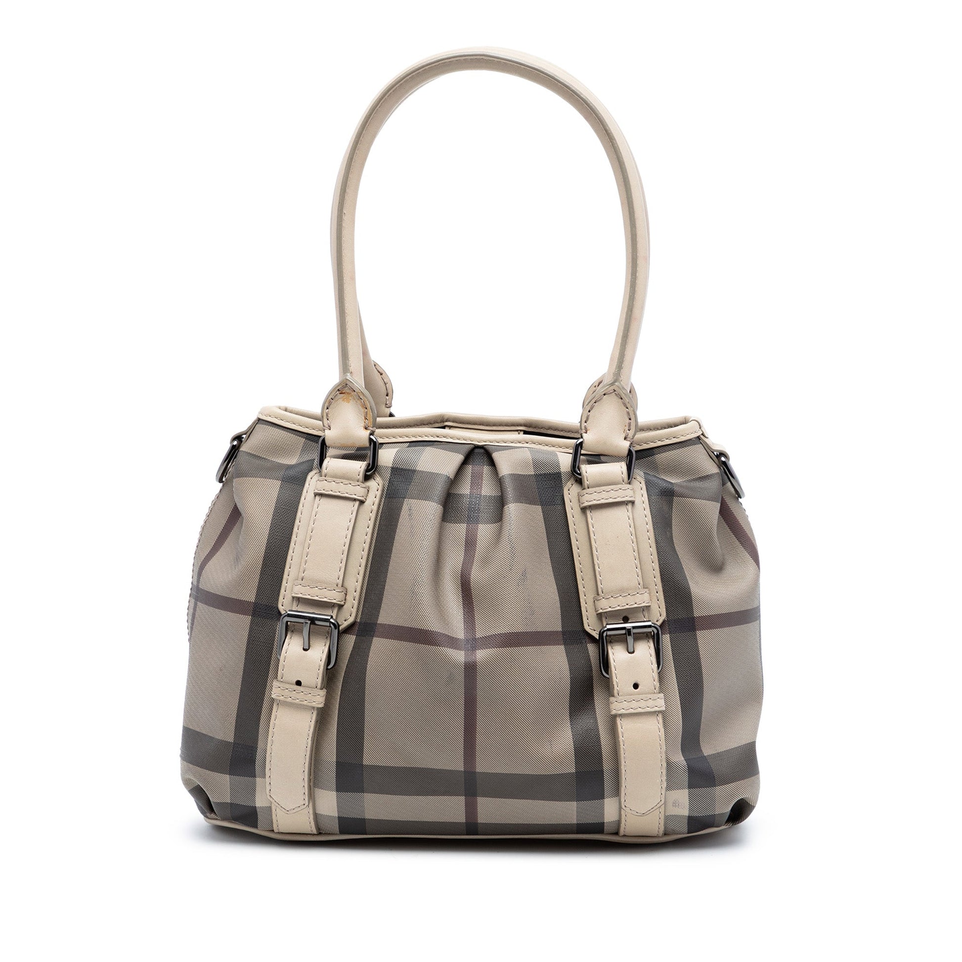 Small Smoke Check Coated Canvas Northfield Satchel