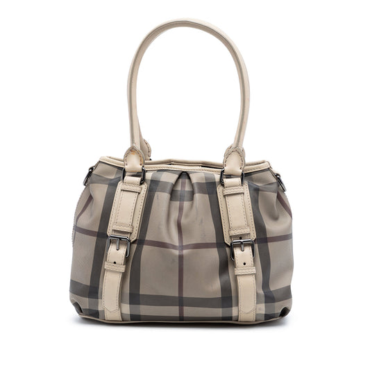 Small Smoke Check Coated Canvas Northfield Satchel