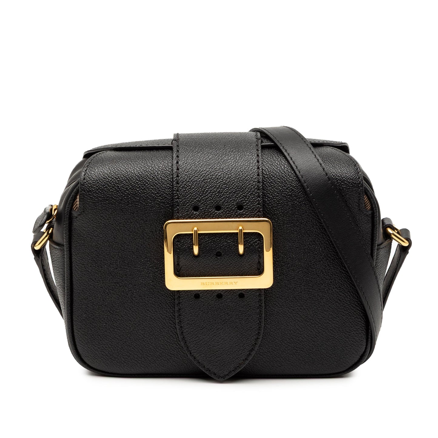 Burberry Small Soft Grained Calfskin Buckle Crossbody
