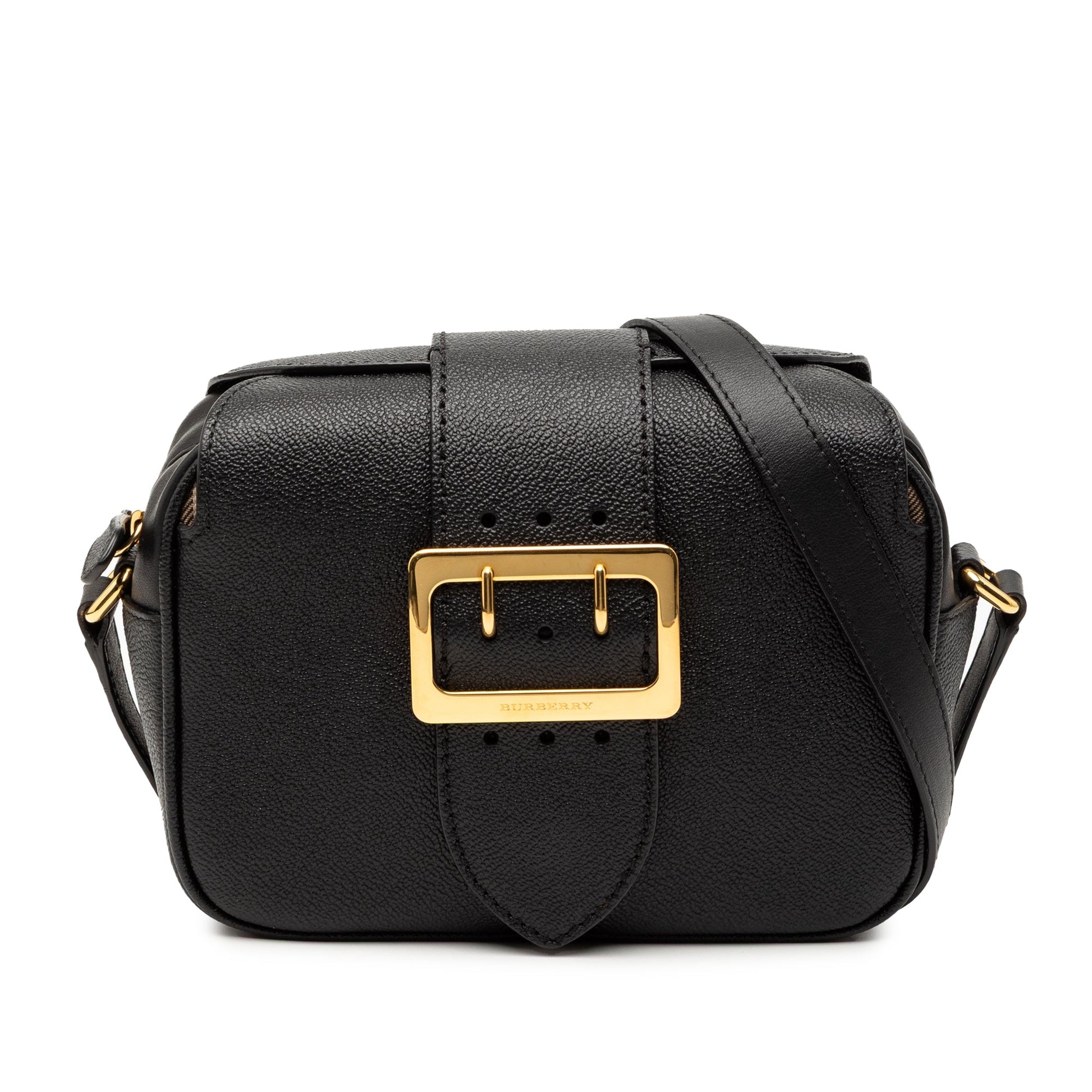 Burberry Small Soft Grained Calfskin Buckle Crossbody
