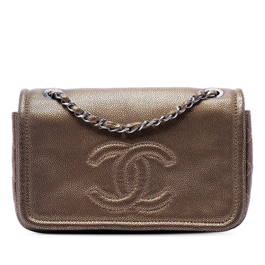 Chanel Small Metallic Caviar CC Timeless Flap