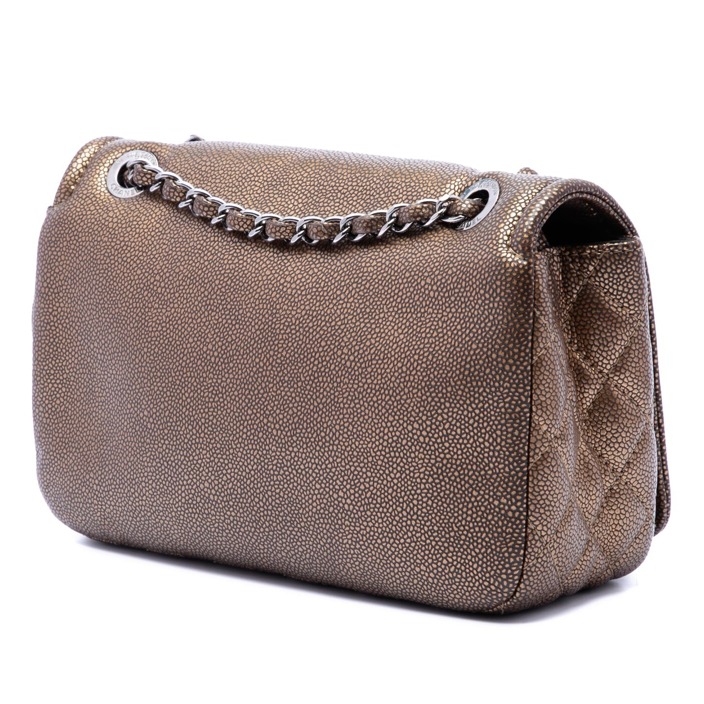 Chanel Small Metallic Caviar CC Timeless Flap