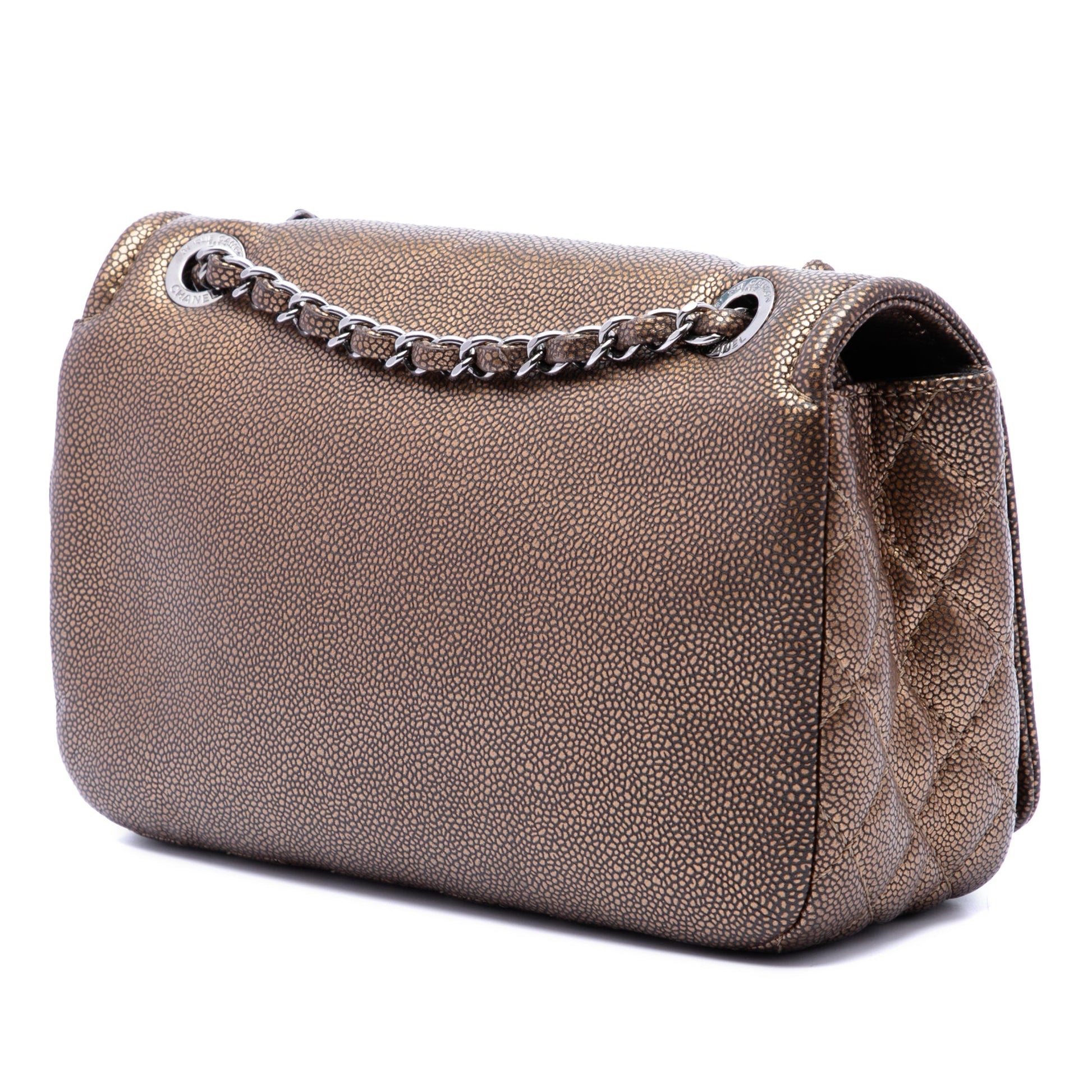 Chanel Small Metallic Caviar CC Timeless Flap