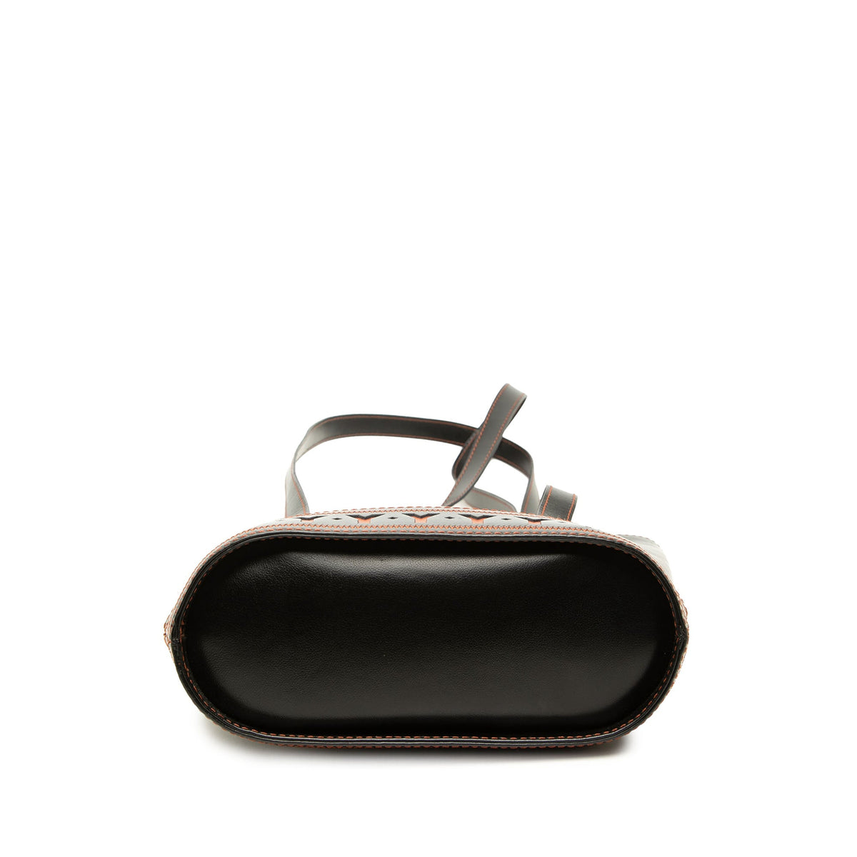 Saint Laurent Leather Y Cutout Shoulder Bag — Black