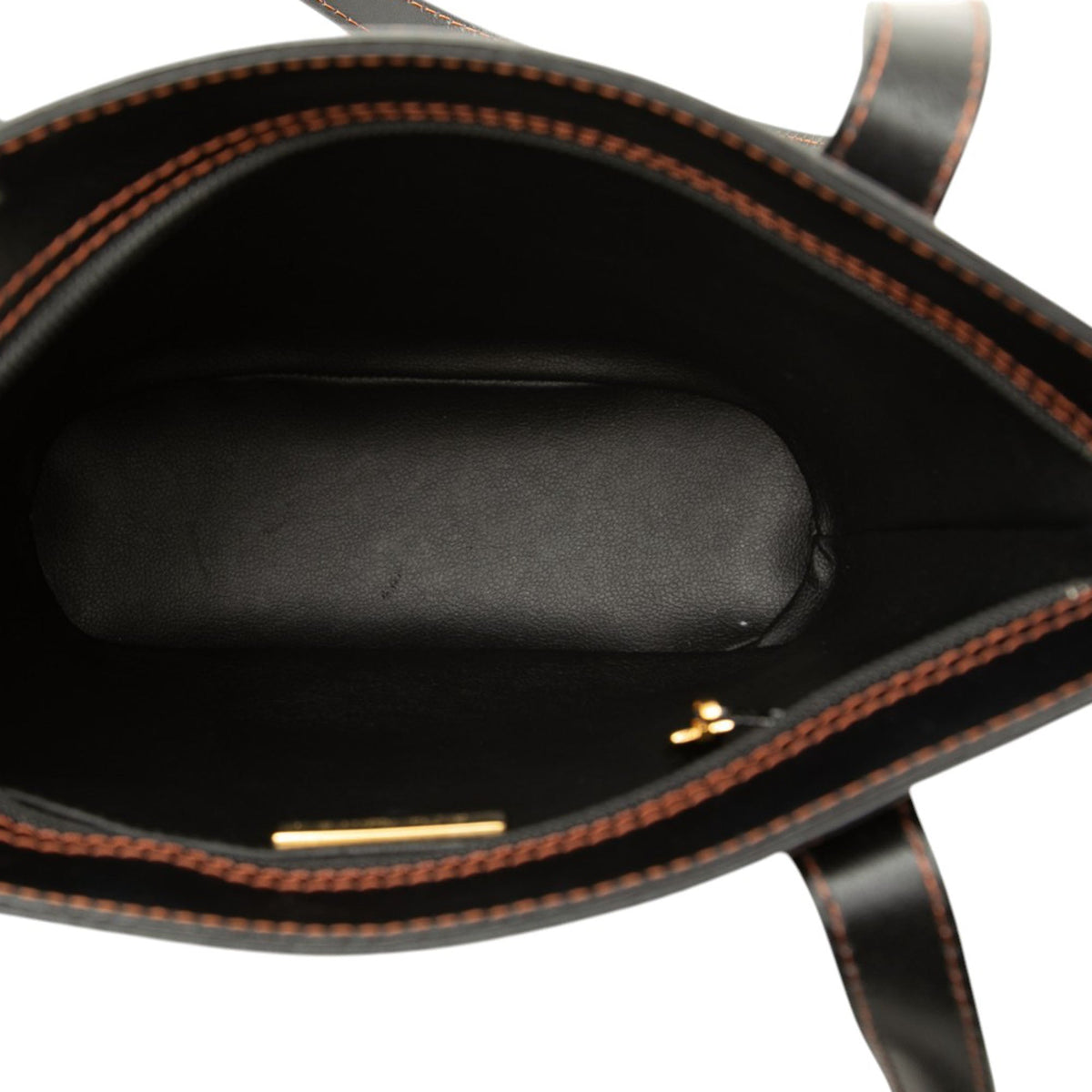 Saint Laurent Leather Y Cutout Shoulder Bag — Black