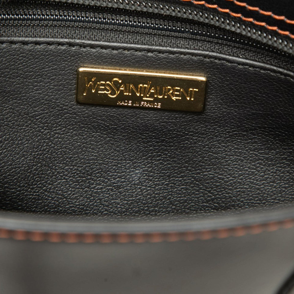 Saint Laurent Leather Y Cutout Shoulder Bag — Black