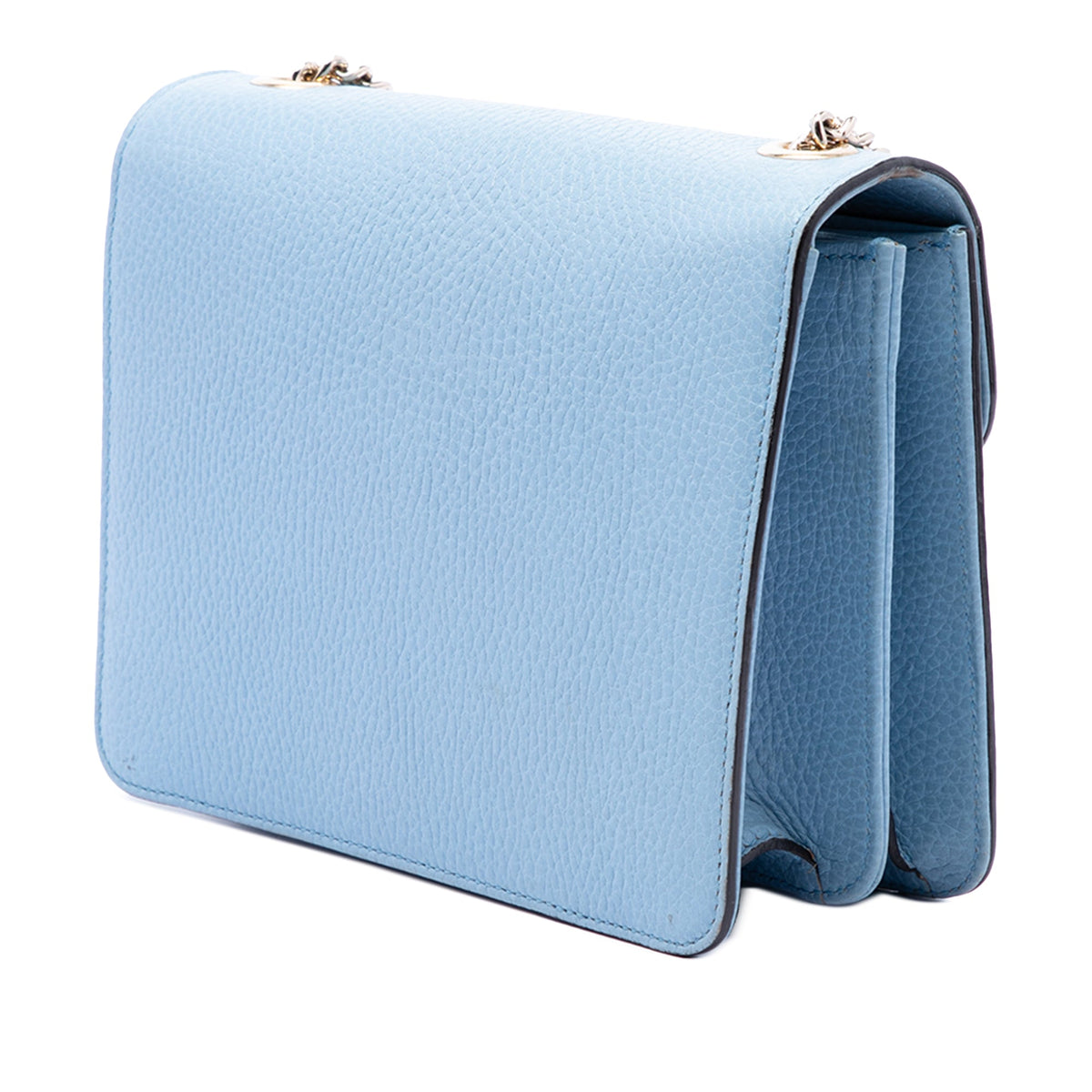 Gucci Small Dollar Calfskin Interlocking G Crossbody — Blue