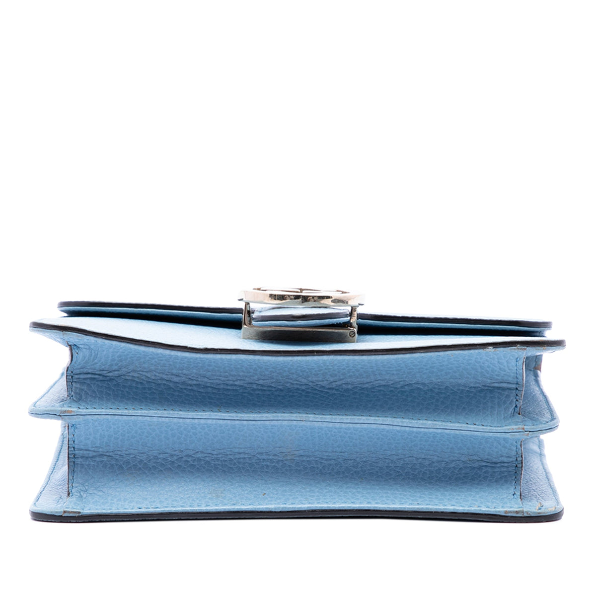 Gucci Small Dollar Calfskin Interlocking G Crossbody — Blue