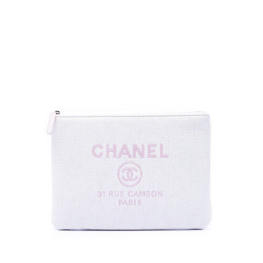 Chanel Medium Raffia Deauville O Case Clutch