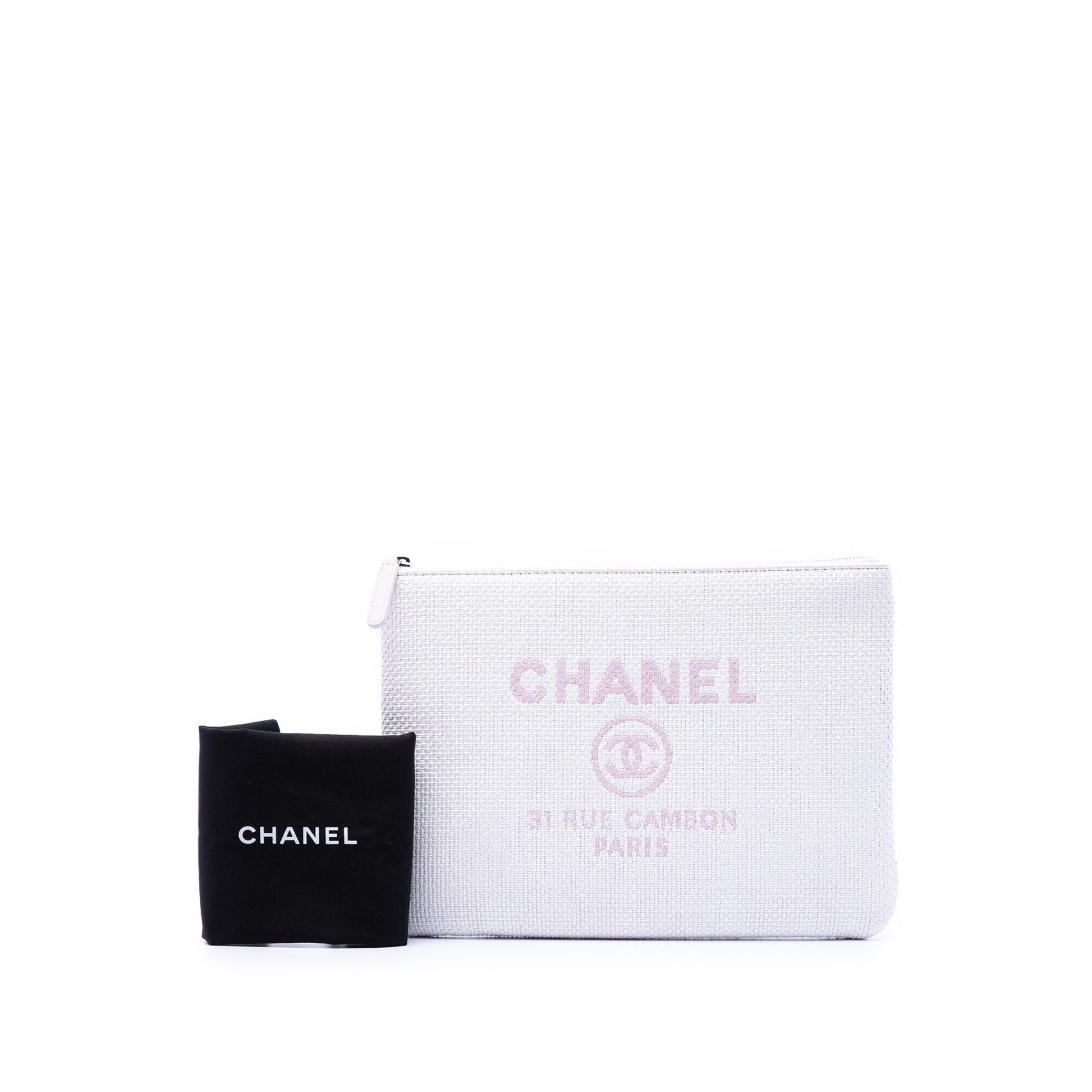 Chanel Medium Raffia Deauville O Case Clutch
