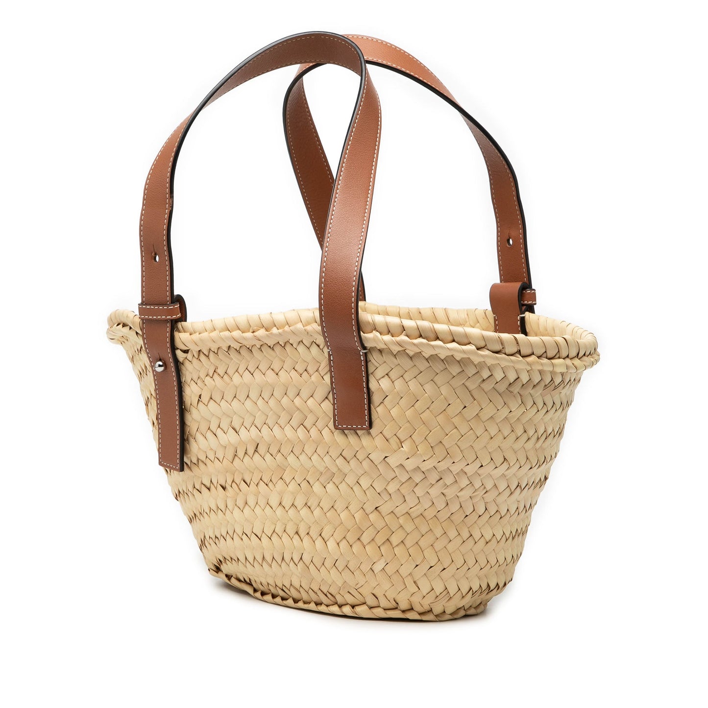 LOEWE Small Raffia Anagram Basket Tote
