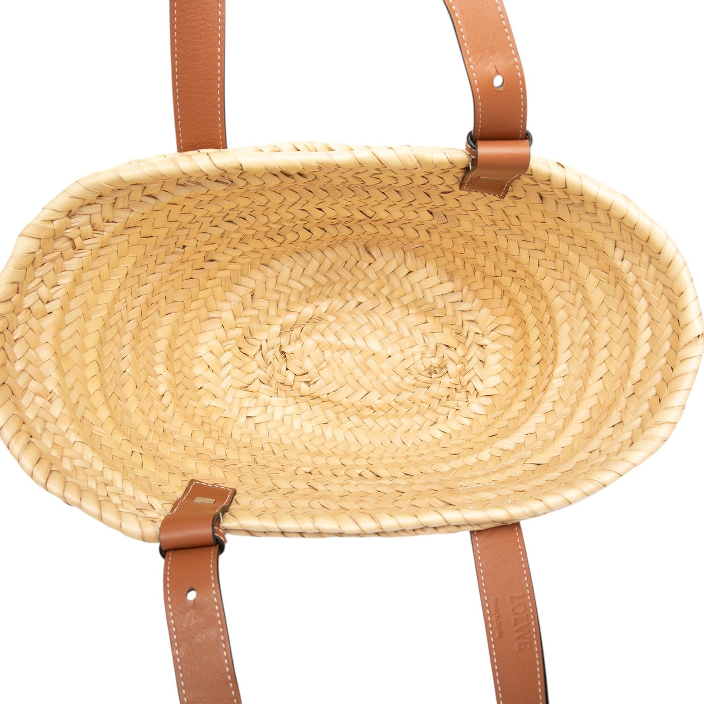LOEWE Small Raffia Anagram Basket Tote