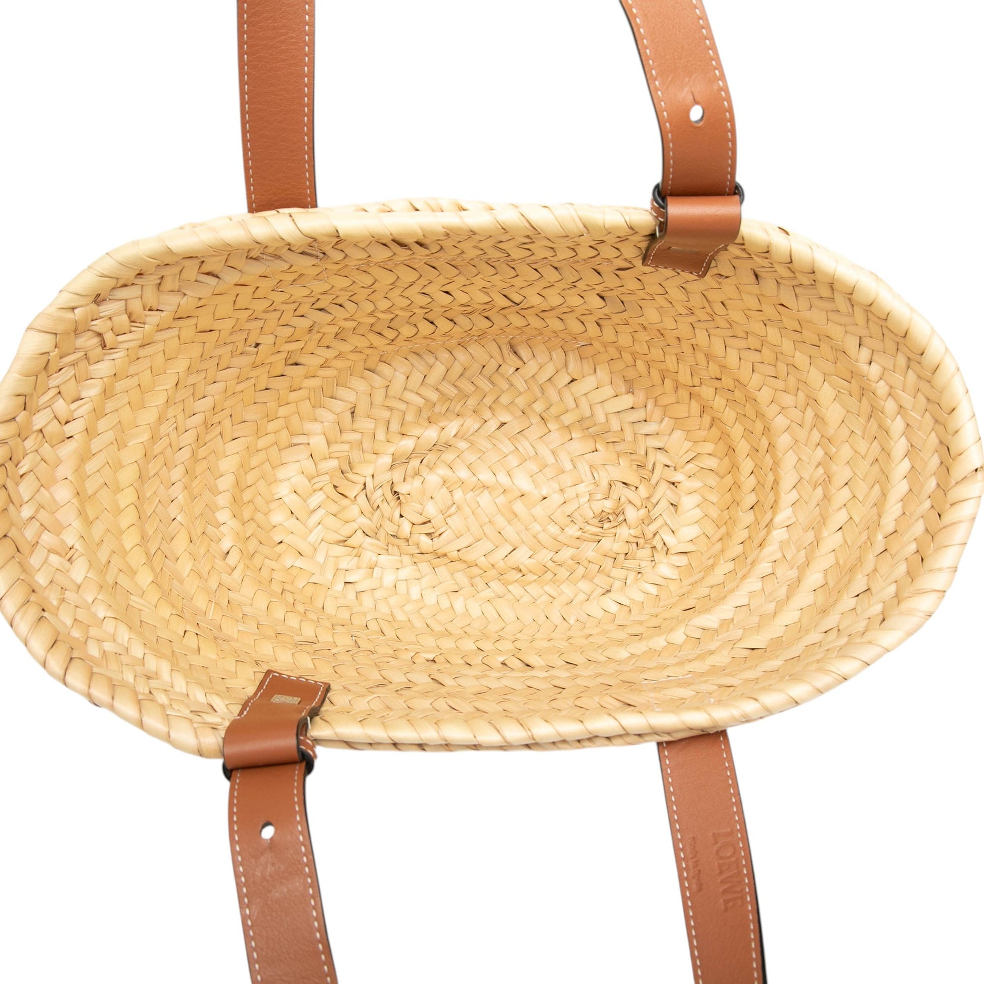 LOEWE Small Raffia Anagram Basket Tote