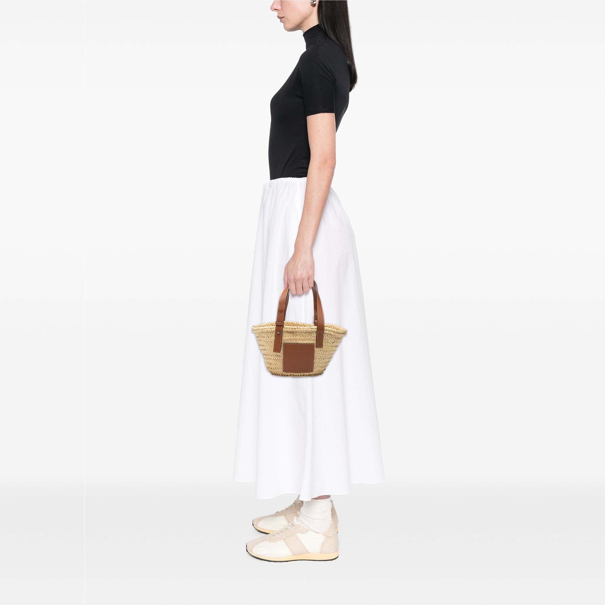 LOEWE Small Raffia Anagram Basket Tote