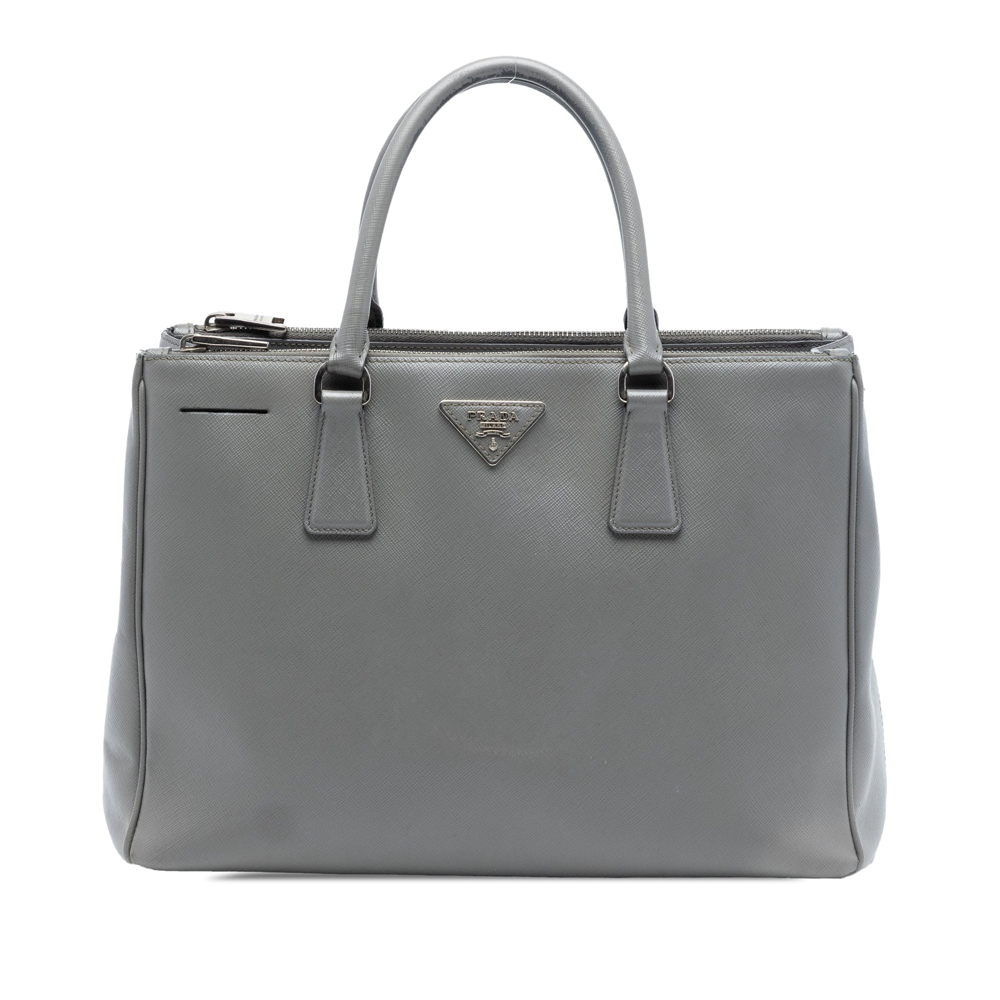 Prada Medium Saffiano Lux Galleria Double Zip Satchel