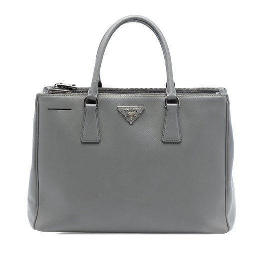 Prada Medium Saffiano Lux Galleria Double Zip Satchel