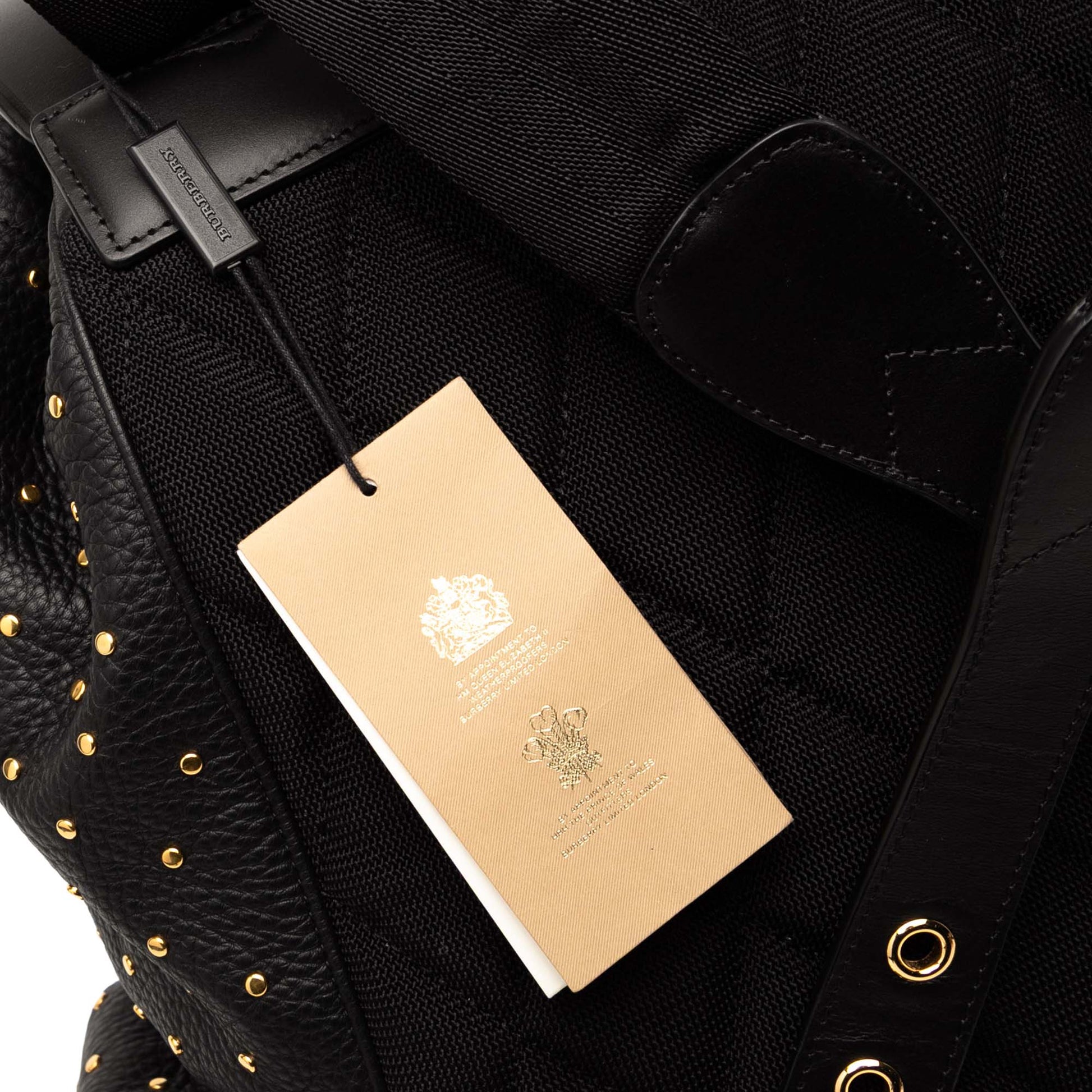 Burberry Leather Studded Rucksack Backpack