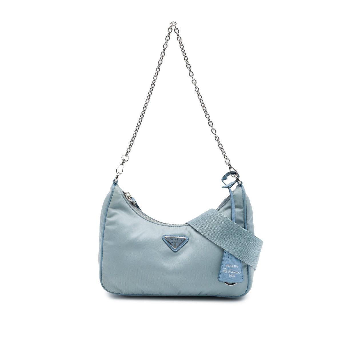 Prada Saffiano Trimmed Tessuto Re Edition 2005 Satchel