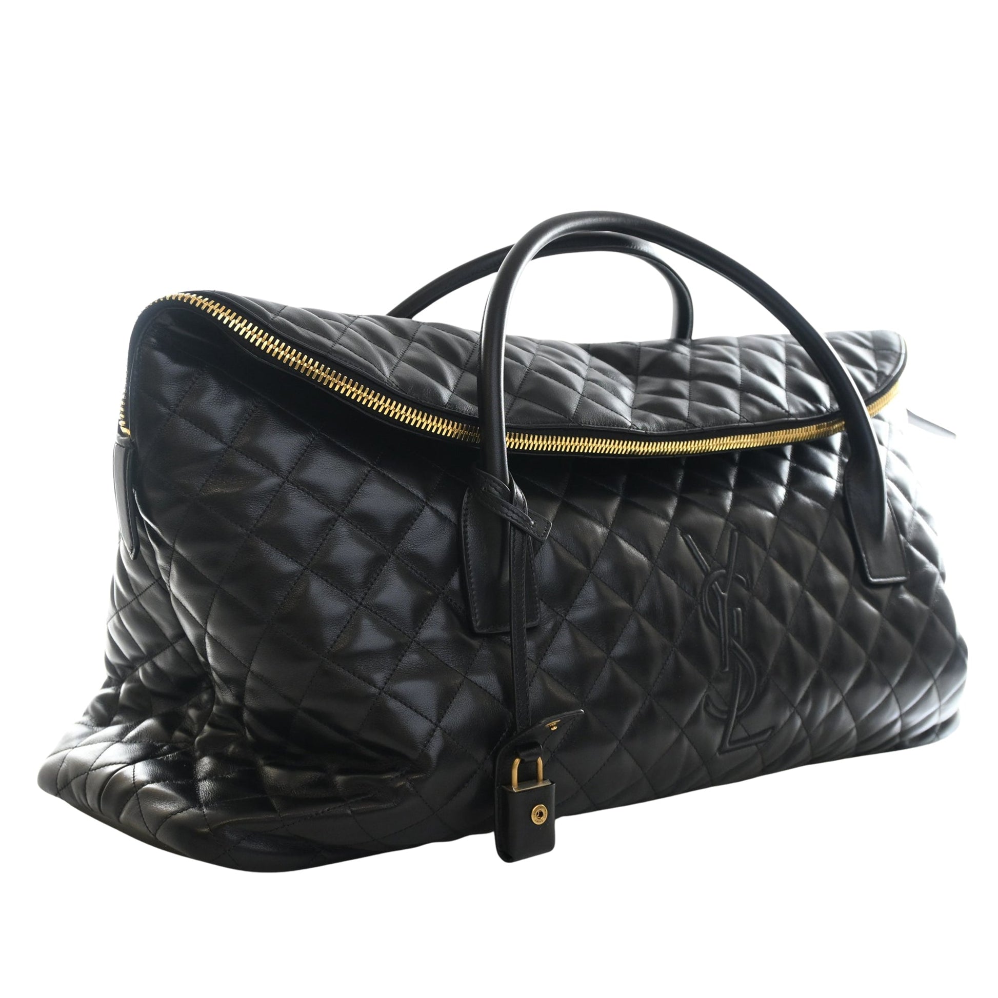 Saint Laurent Quilted Calfskin Monogram ES Giant Travel Bag
