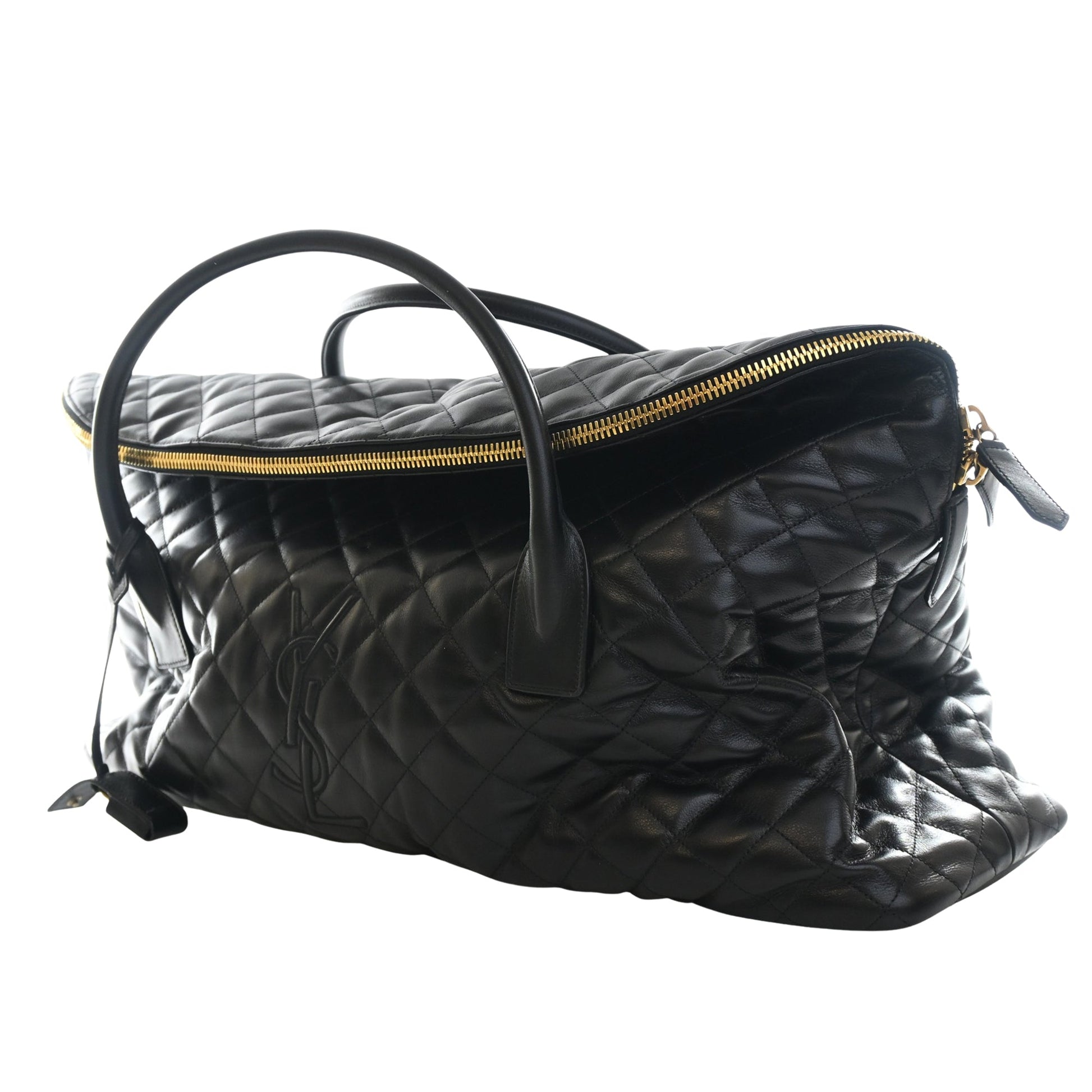 Saint Laurent Quilted Calfskin Monogram ES Giant Travel Bag