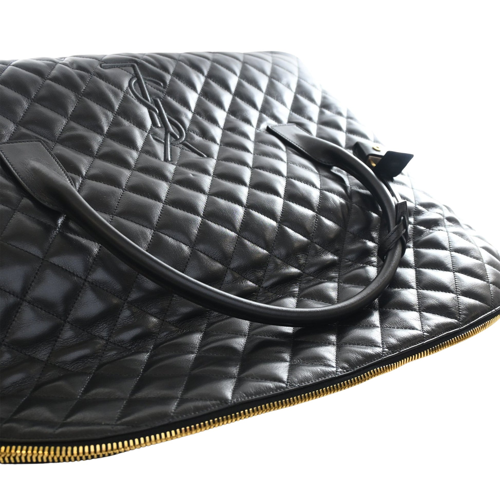 Saint Laurent Quilted Calfskin Monogram ES Giant Travel Bag