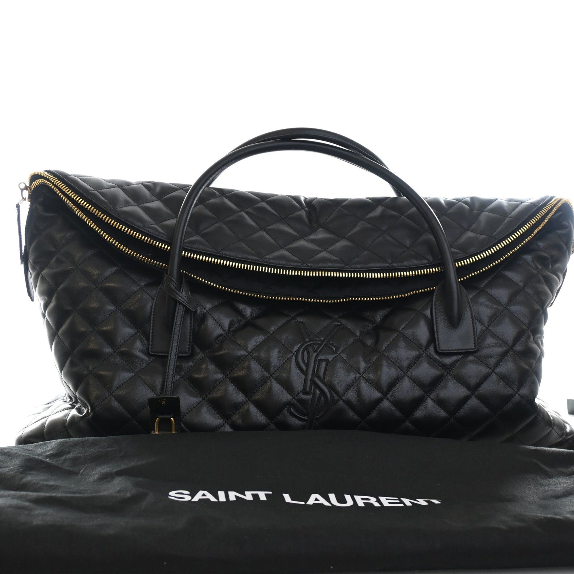 Saint Laurent Quilted Calfskin Monogram ES Giant Travel Bag