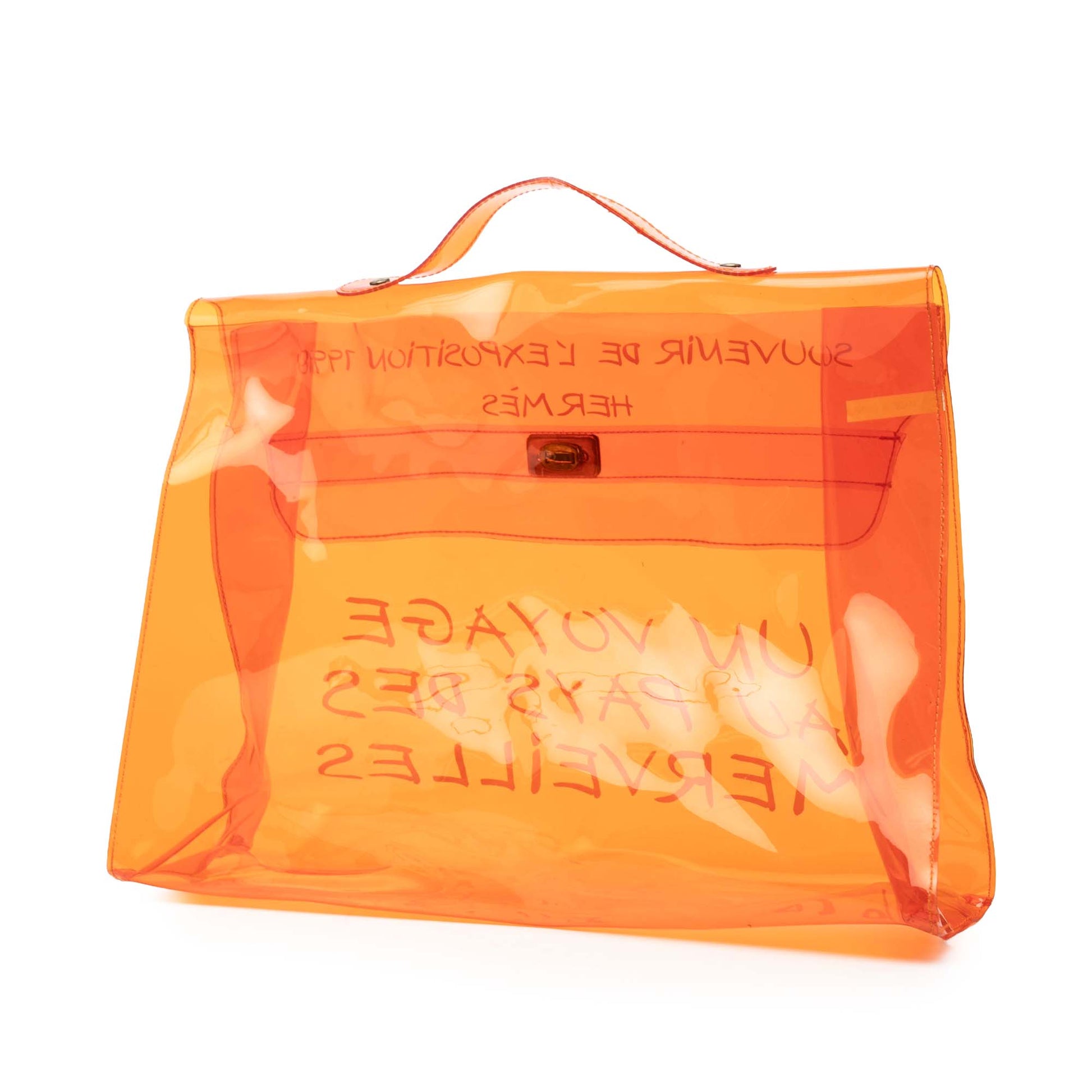 Hermès Vinyl Souvenir De L Exposition Kelly Handbag