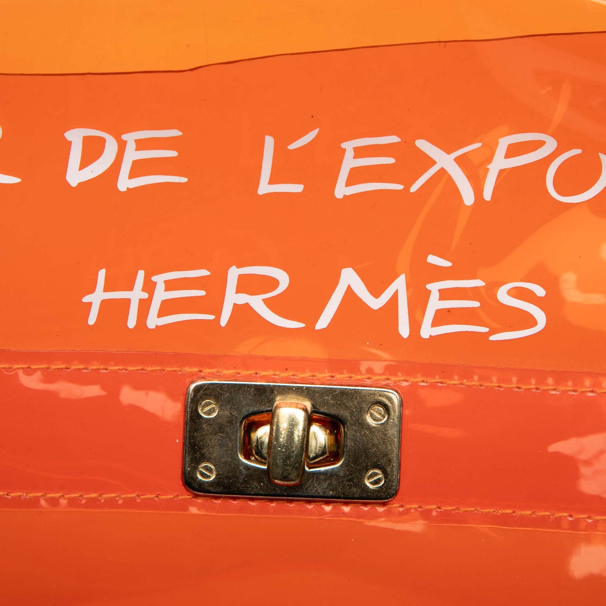 Hermès Vinyl Souvenir De L Exposition Kelly Handbag