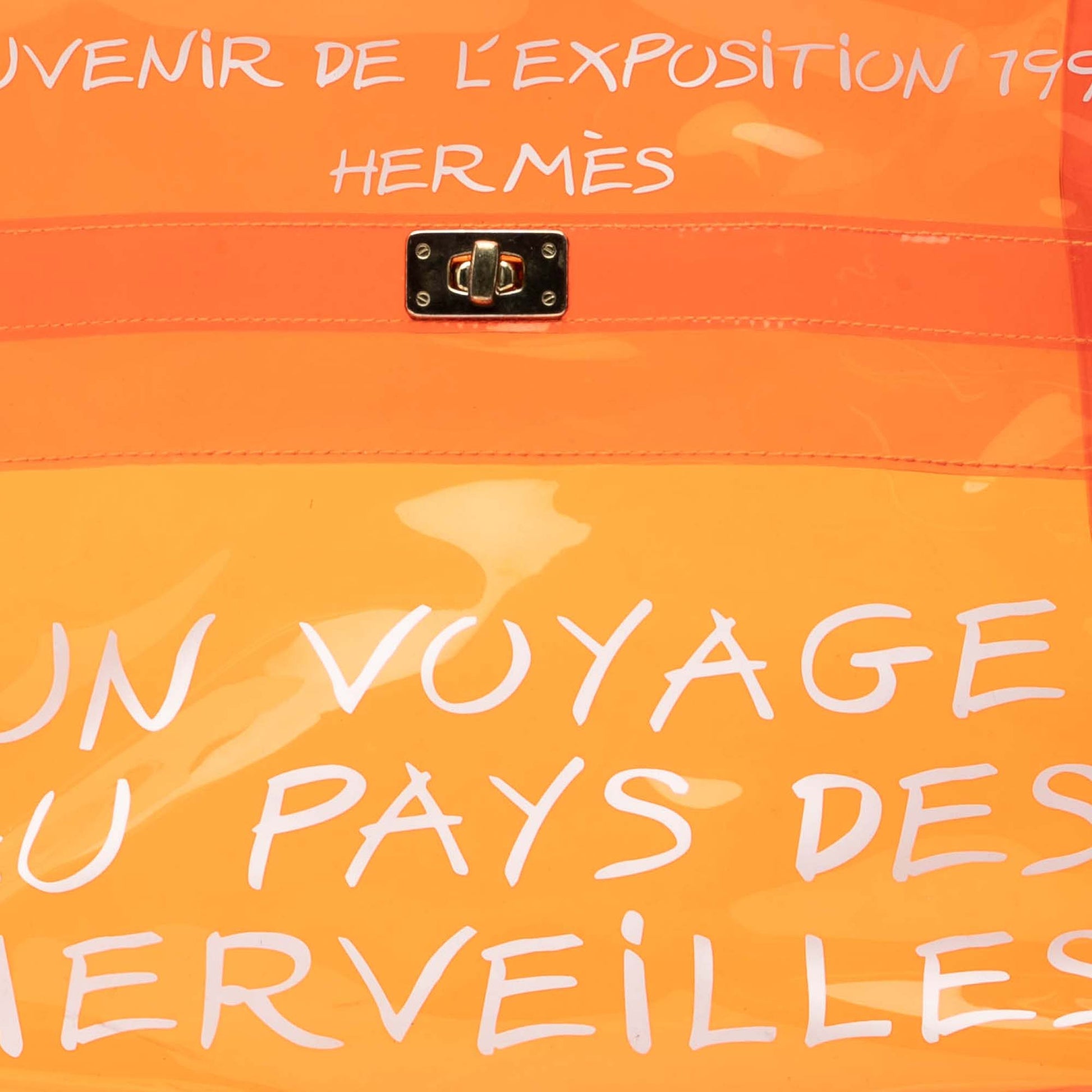 Hermès Vinyl Souvenir De L Exposition Kelly Handbag