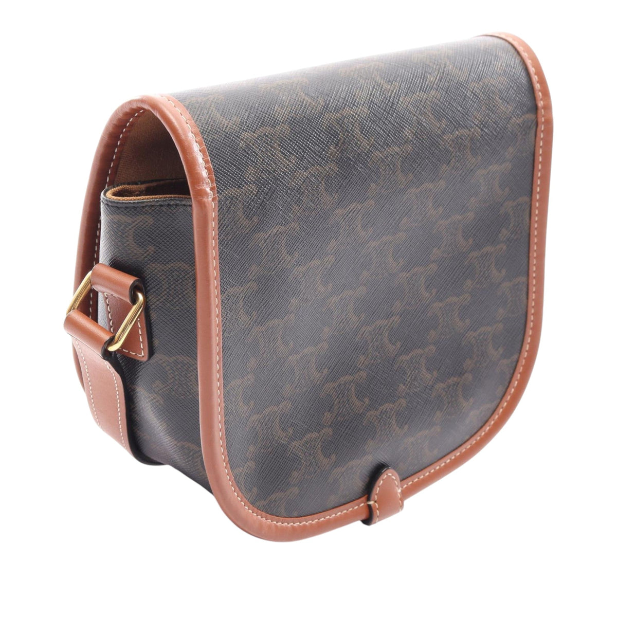 Celine Medium Triomphe Coated Canvas Folco Crossbody