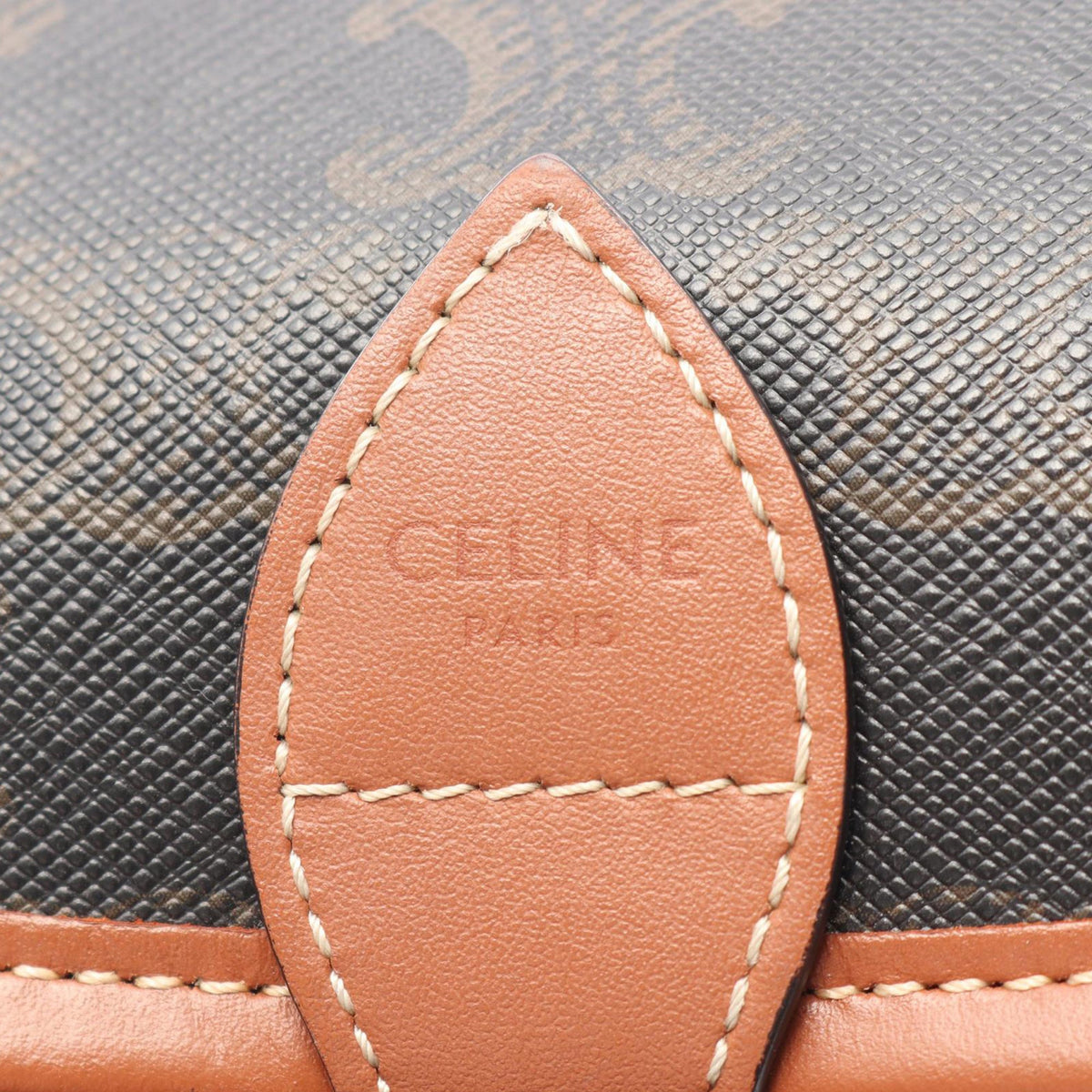 Celine Medium Triomphe Coated Canvas Folco Crossbody