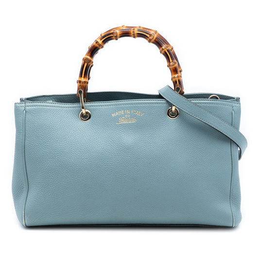 Gucci Medium Calfskin Bamboo Shopper Satchel