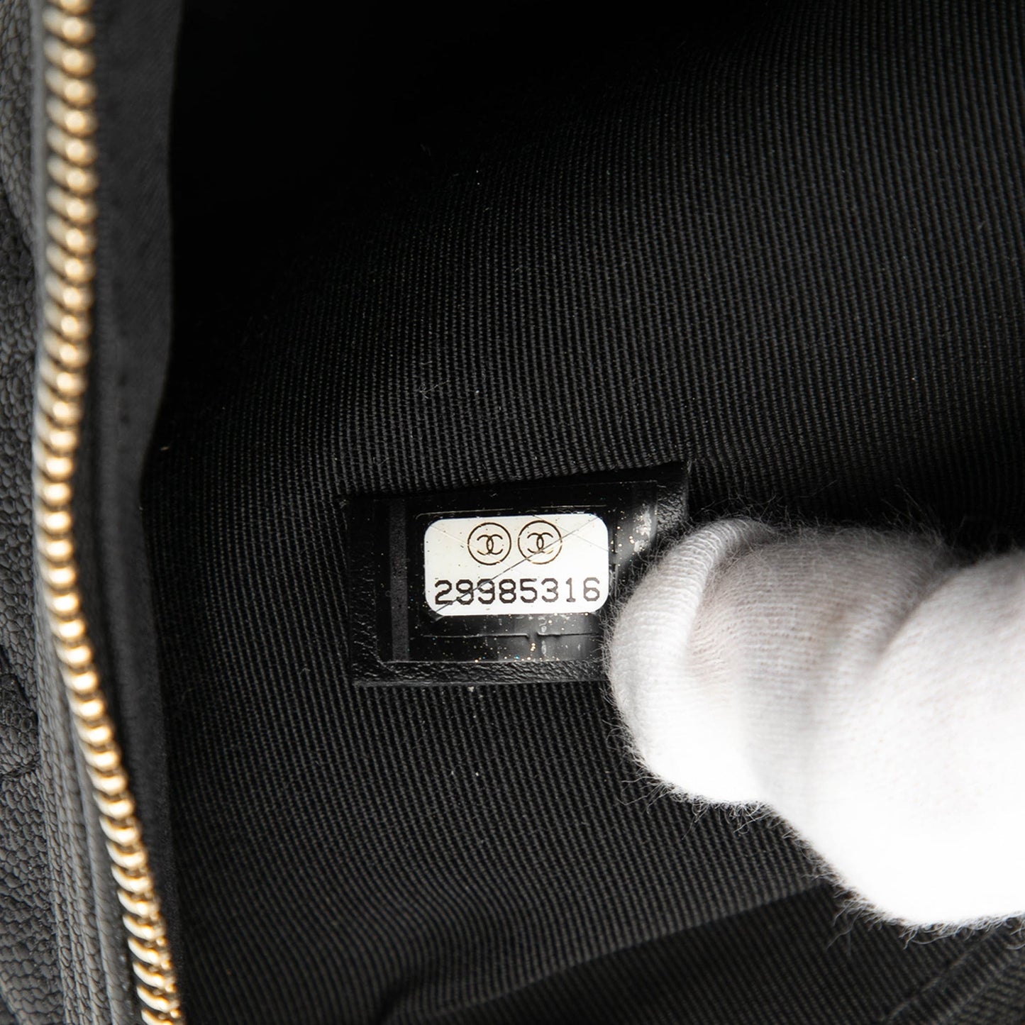 Chanel Large Quilted Caviar Boy O Case Clutch