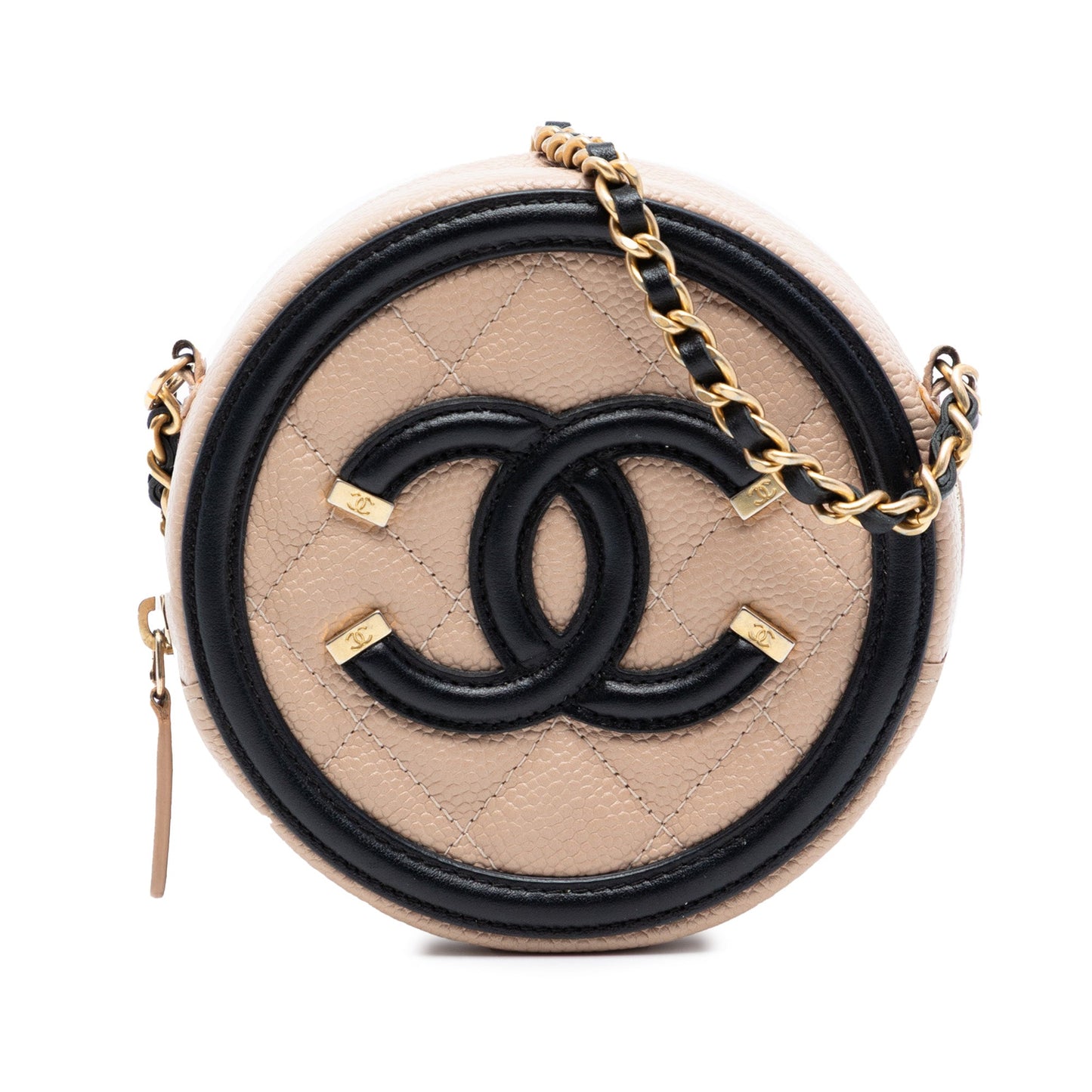 Caviar CC Filigree Round Crossbody