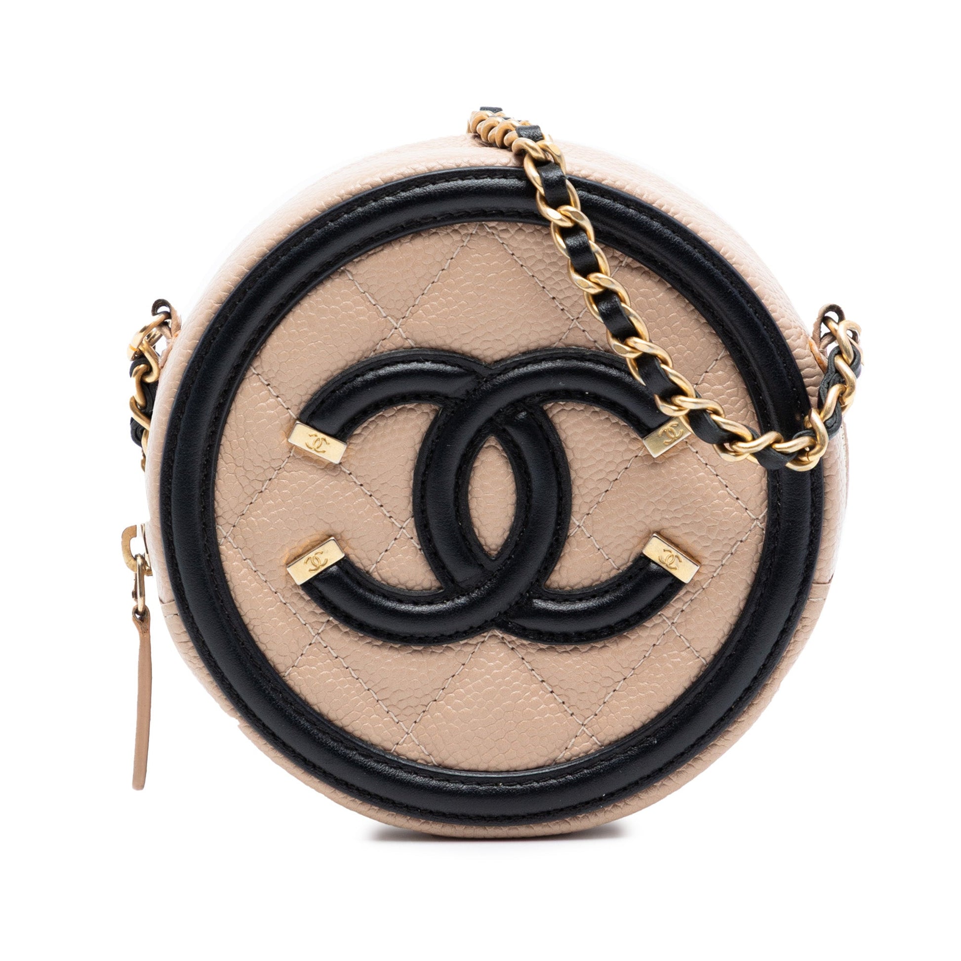 Caviar CC Filigree Round Crossbody