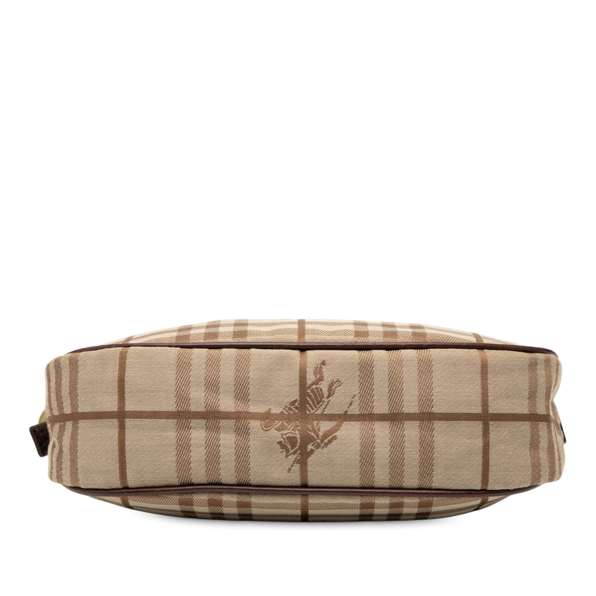 Burberry Haymarket Check Canvas Shoulder Bag — Brown