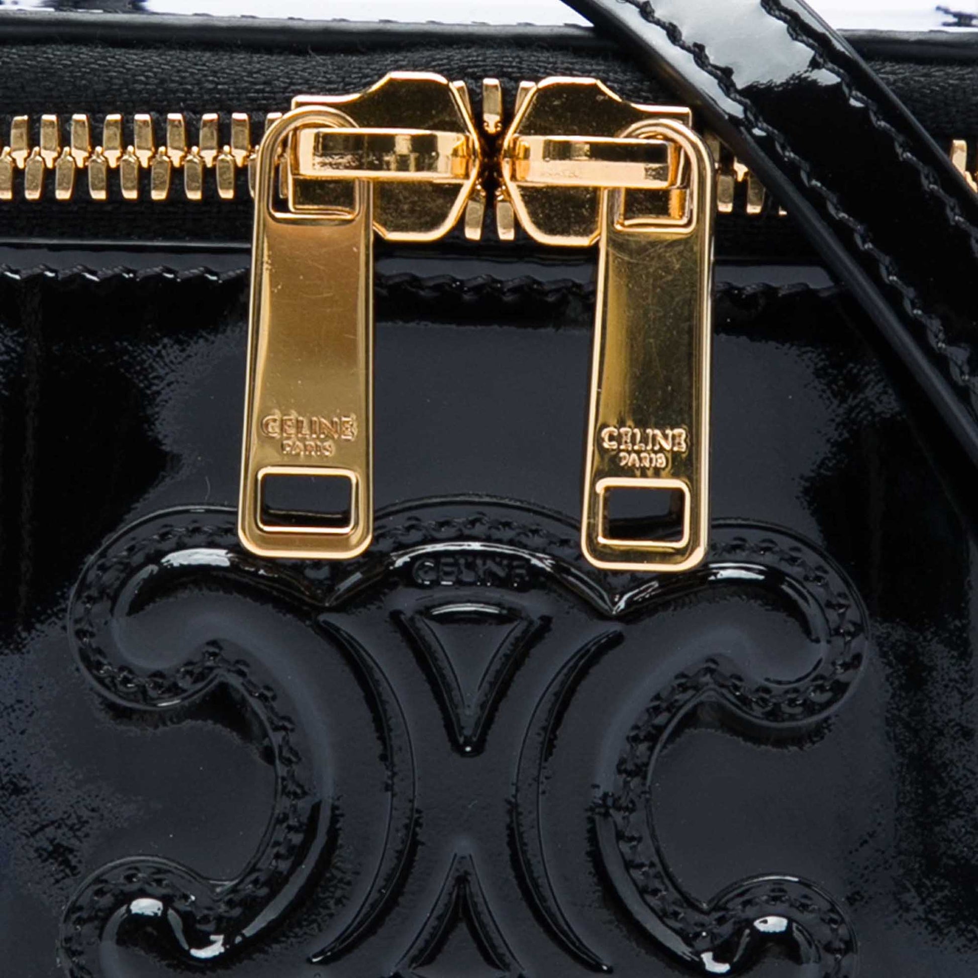 Celine Mini Patent Cuir Triomphe Vanity Case