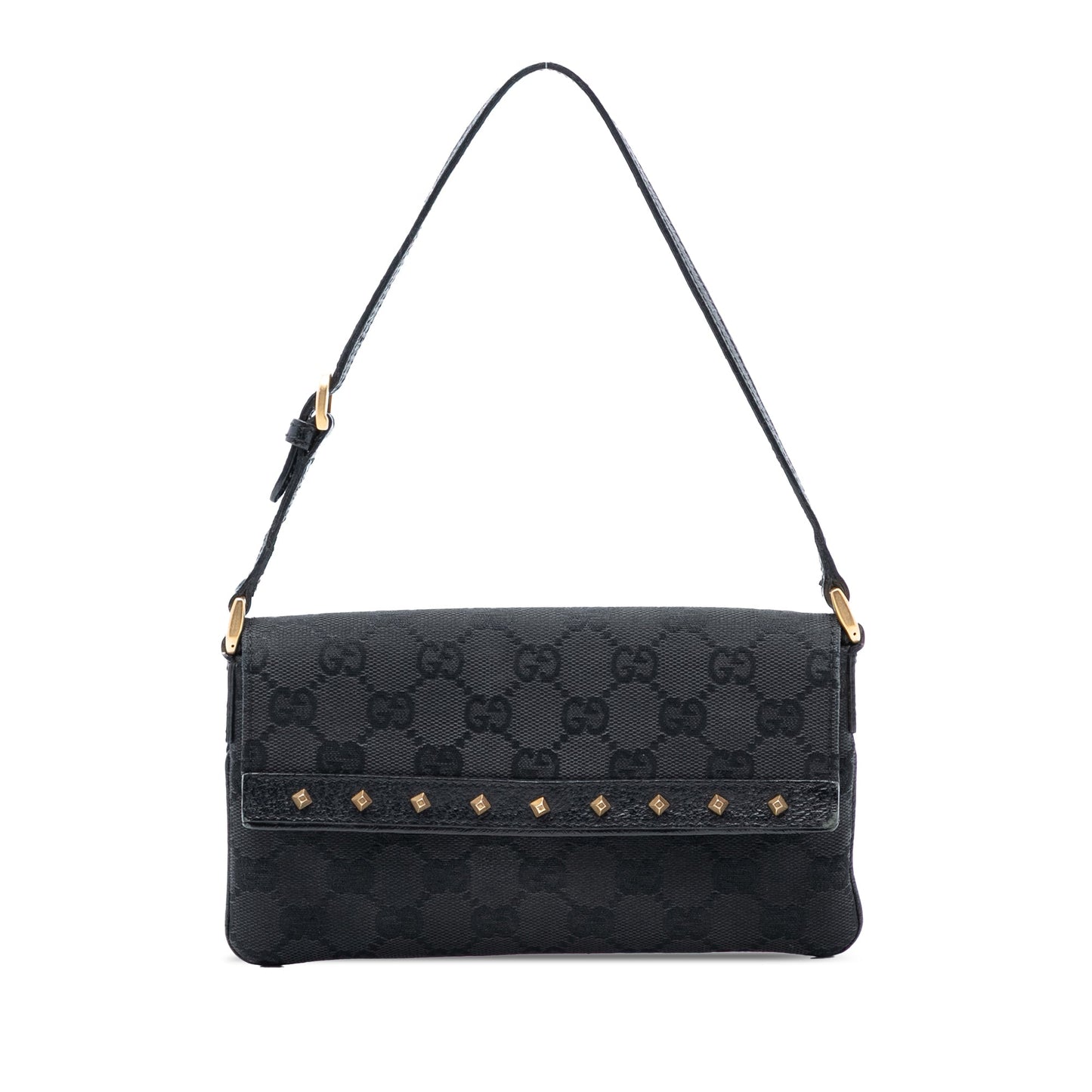 Gucci GG Canvas Nailhead Shoulder Bag