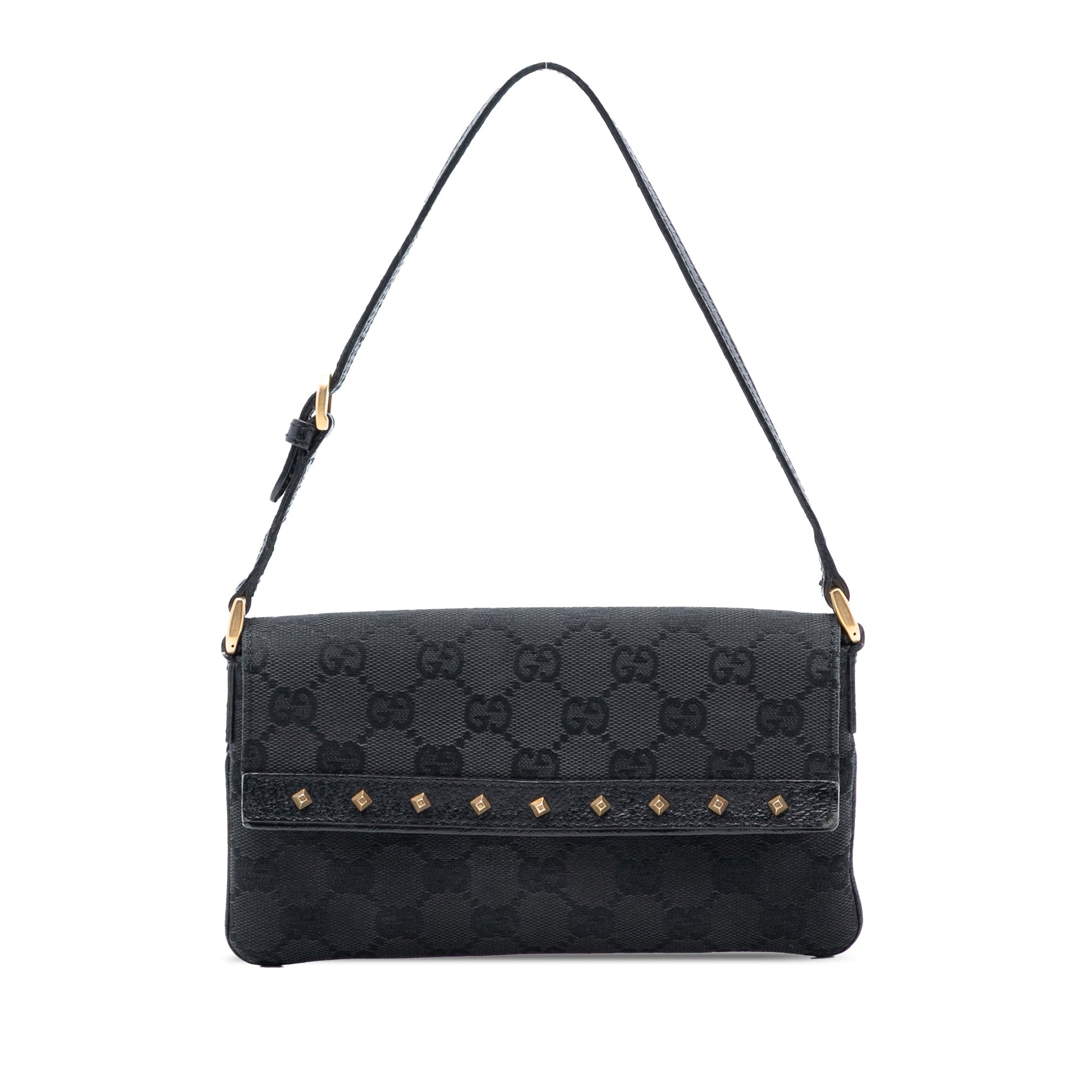 Gucci GG Canvas Nailhead Shoulder Bag