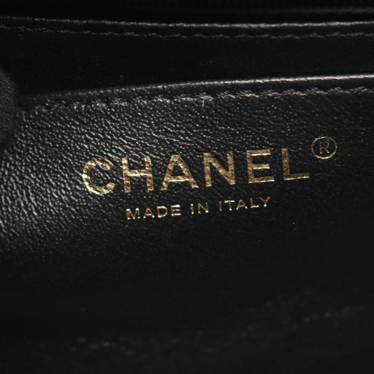 Chanel Mini Reverse Quilted Chevron Lambskin Round Satchel