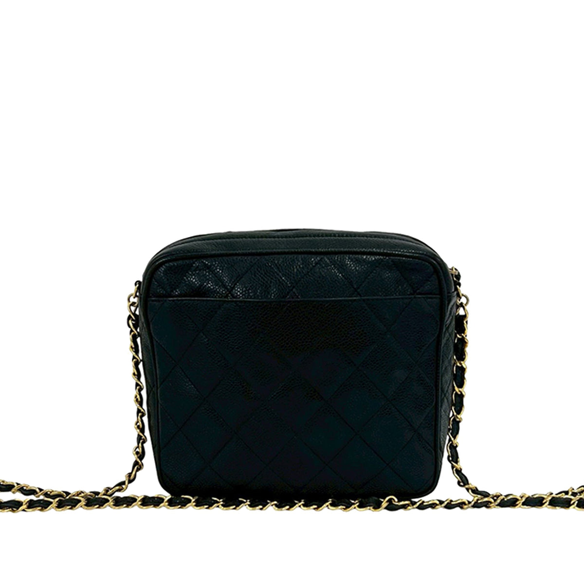Chanel CC Quilted Caviar Front Pocket Camera Bag