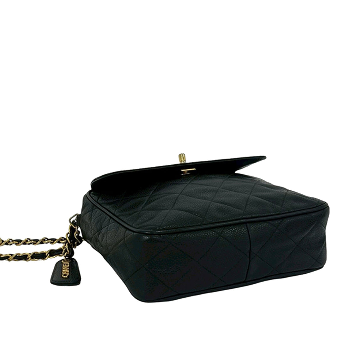 Chanel CC Quilted Caviar Front Pocket Camera Bag