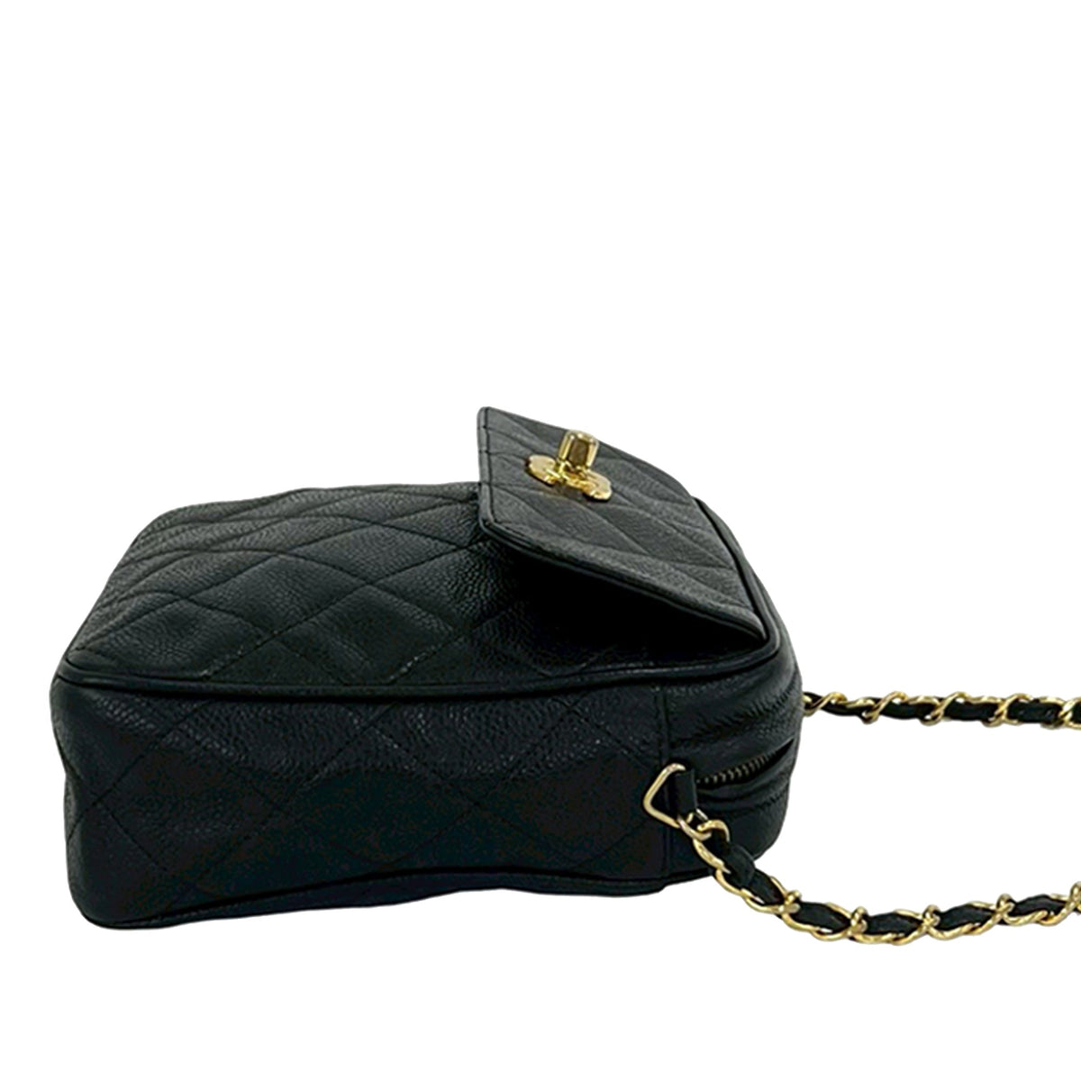 Chanel CC Quilted Caviar Front Pocket Camera Bag